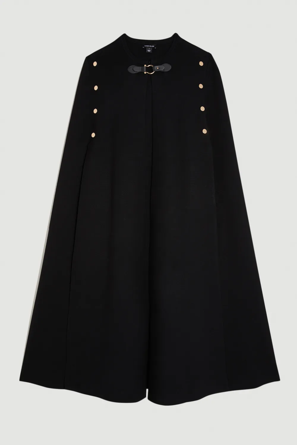 Plus Size Viscose Blend Military Knit Longline Cape BKK25951 4 Plus Size Viscose Blend Military Knit Longline Cape BKK25951