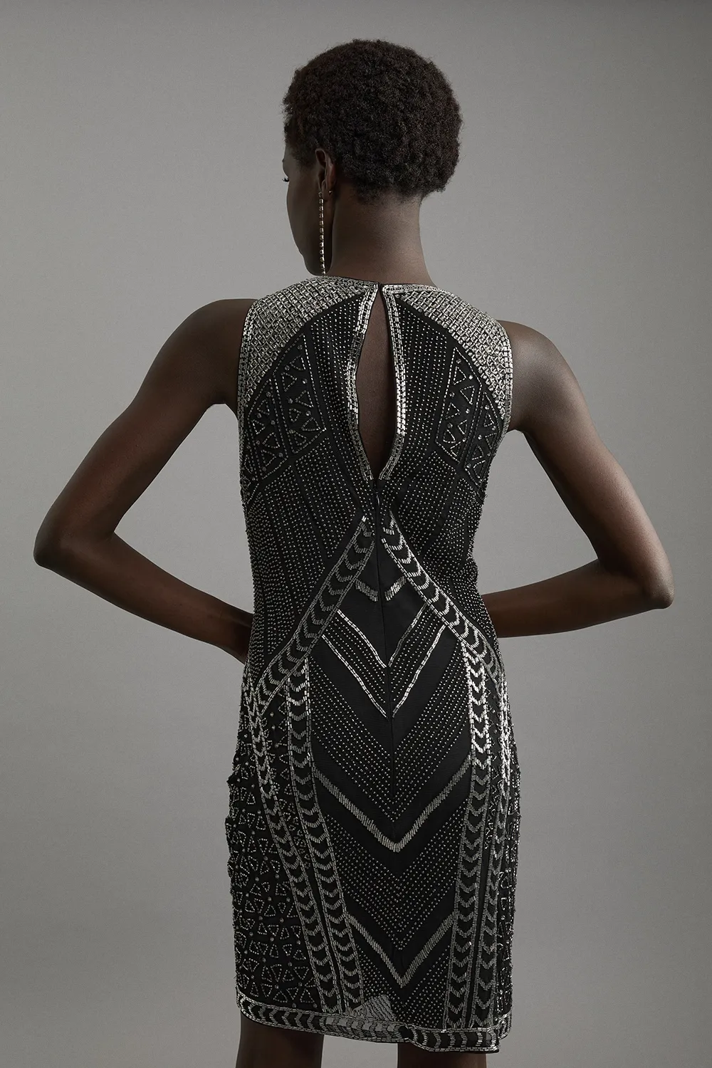 Premium Embellished Sleeveless Cut Out Mini Dress BKK21177 5 Premium Embellished Sleeveless Cut Out Mini Dress BKK21177