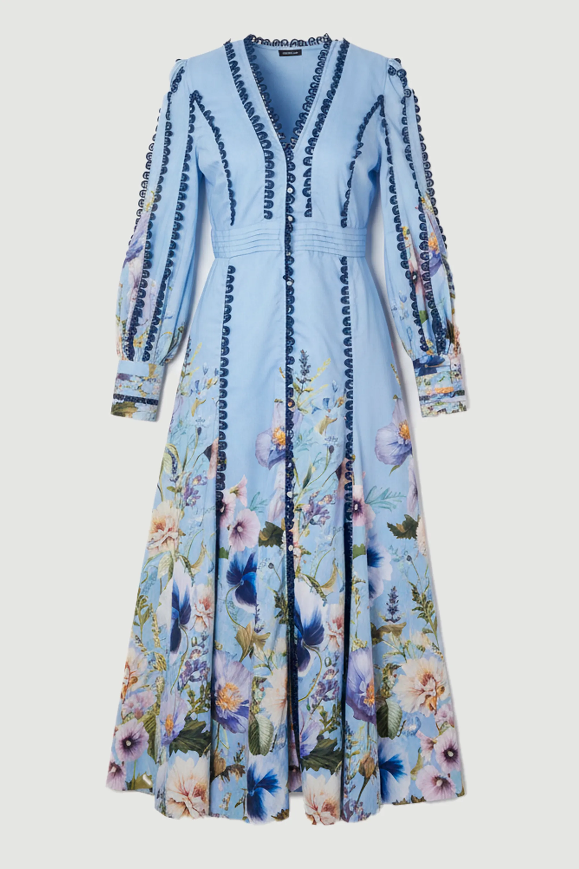 Plus Size Trailing Floral Woven Plunge Maxi Dress BKK26162 4 Plus Size Trailing Floral Woven Plunge Maxi Dress BKK26162