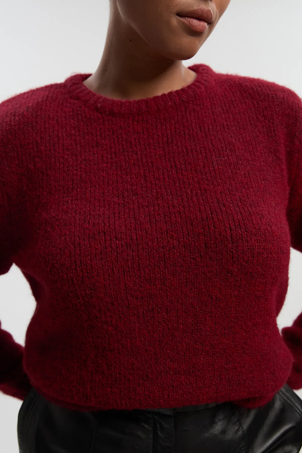 Plus Size Cozy Knit Crew Neck Sweater BKK26174 3 Plus Size Cozy Knit Crew Neck Sweater BKK26174