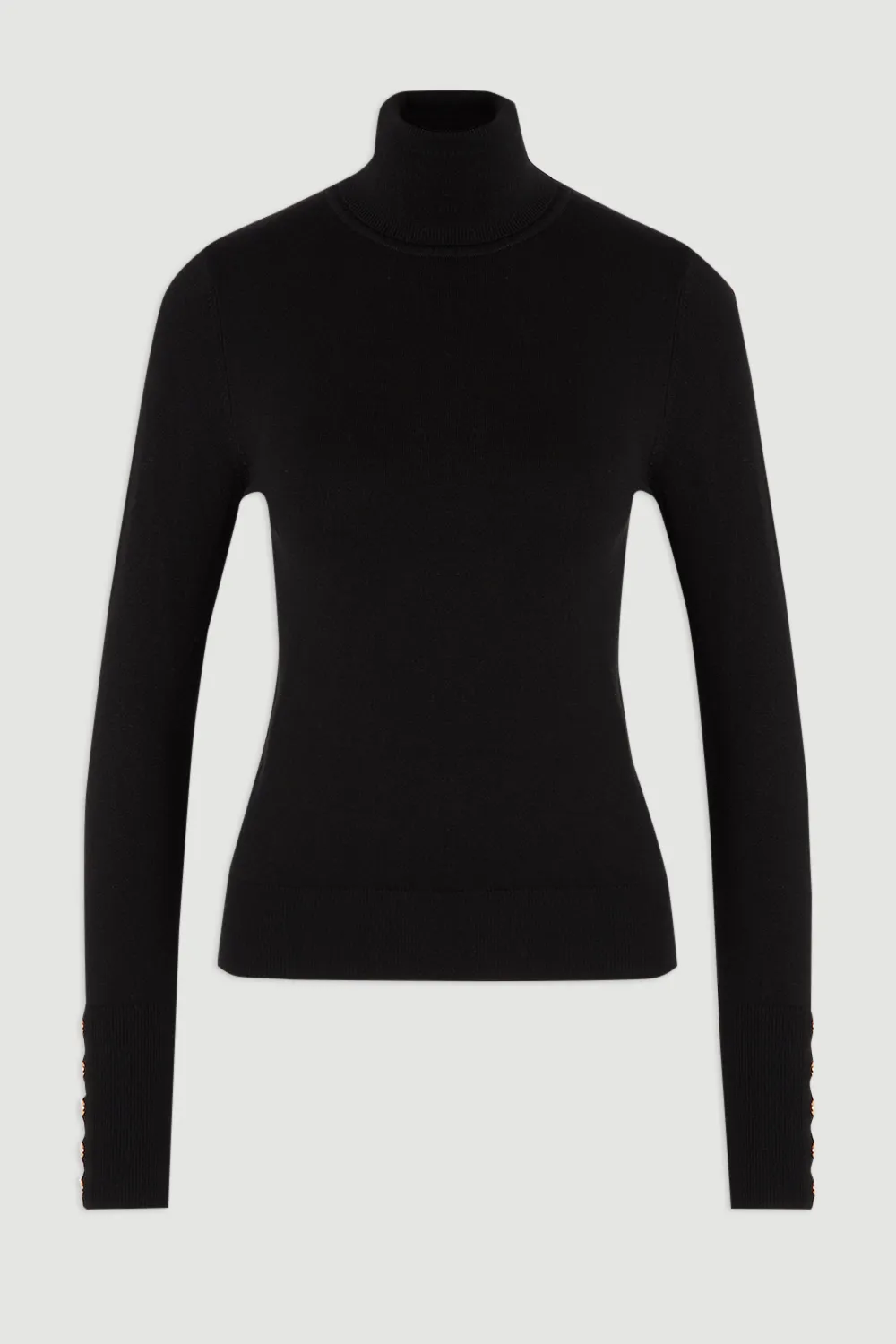 Plus Size Viscose Blend Roll Neck Knit Jumper BKK26182 4 Plus Size Viscose Blend Roll Neck Knit Jumper BKK26182