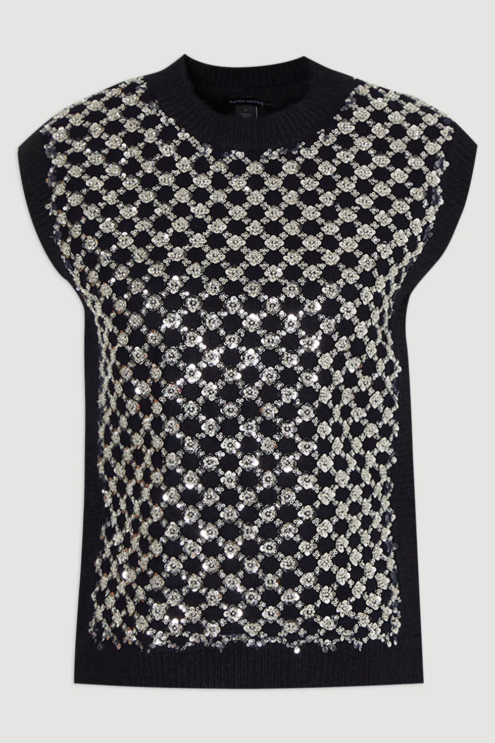 Plus Size Embellished Cosy Knit Tank Top BKK26193