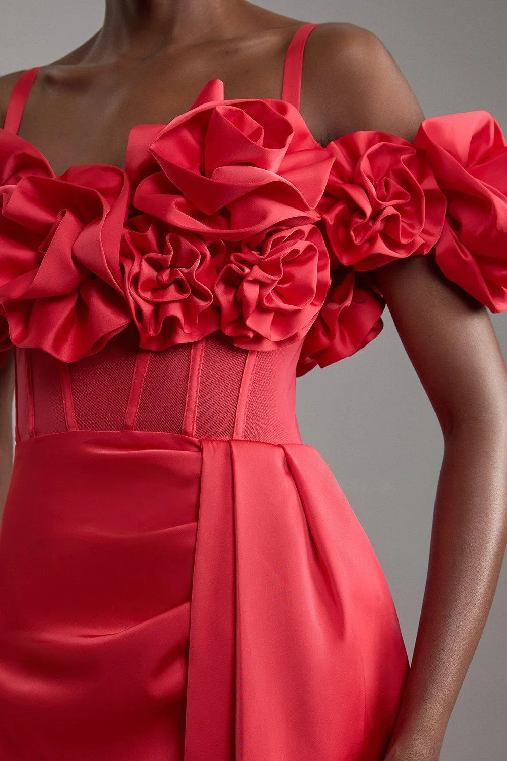 Rosette Corset Lace Up Back Maxi Dress BKK21156 3 Rosette Corset Lace Up Back Maxi Dress BKK21156