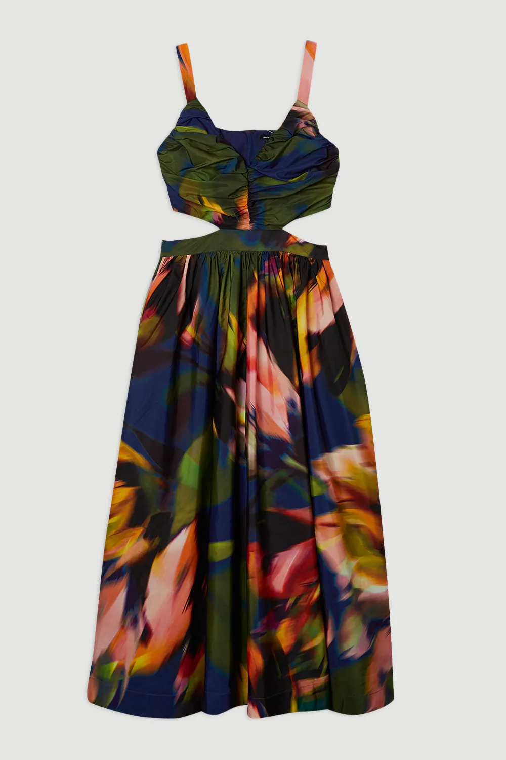 Petite Blurred Floral Drama Woven Taffeta Maxi Dress BKK26255 4 Petite Blurred Floral Drama Woven Taffeta Maxi Dress BKK26255