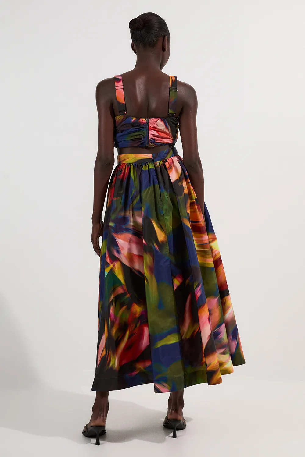 Petite Blurred Floral Drama Woven Taffeta Maxi Dress BKK26255 6 Petite Blurred Floral Drama Woven Taffeta Maxi Dress BKK26255