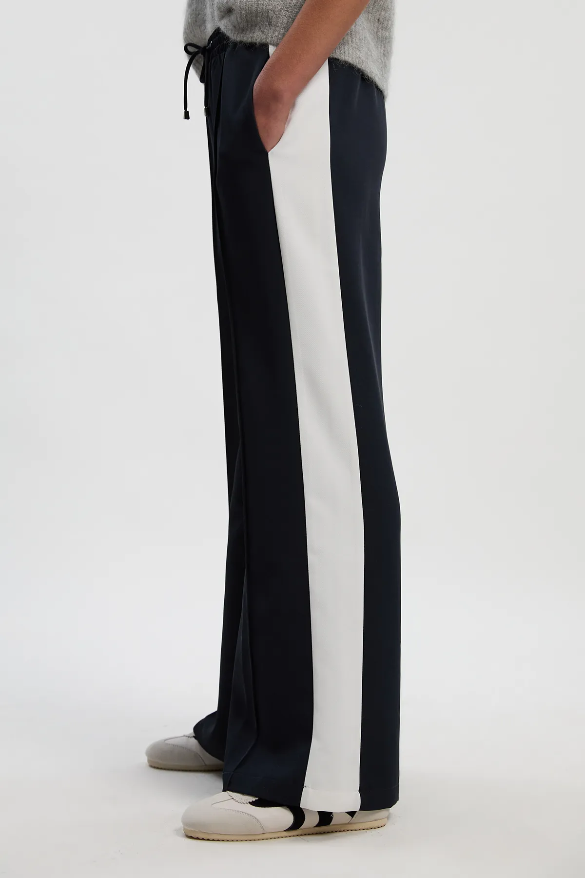 Tall Twill Contrast Woven Wide Leg Pants BKK26260 3 Tall Twill Contrast Woven Wide Leg Pants BKK26260