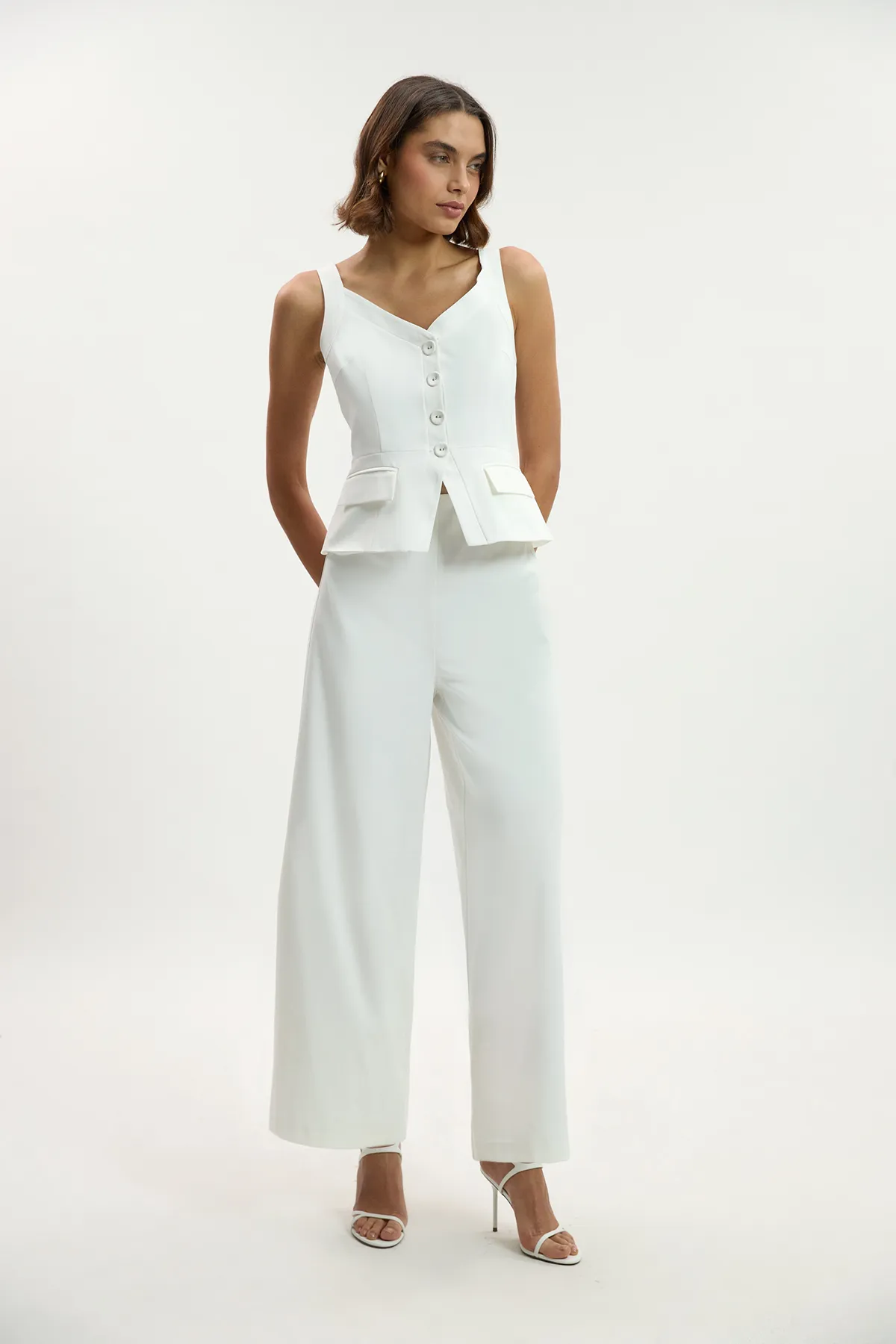 Tailored Tux Wide Leg Jumpsuit BKK26334