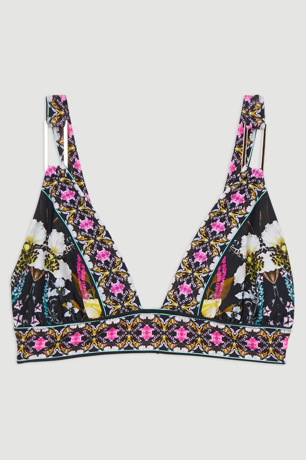 Mirror Print Plunge Bikini Top BKK21190 4 Mirror Print Plunge Bikini Top BKK21190