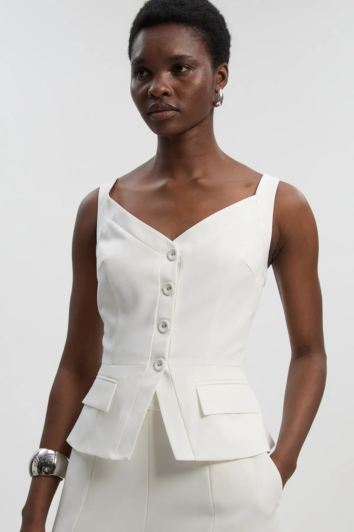 Tailored Tux Corset Top BKK26336