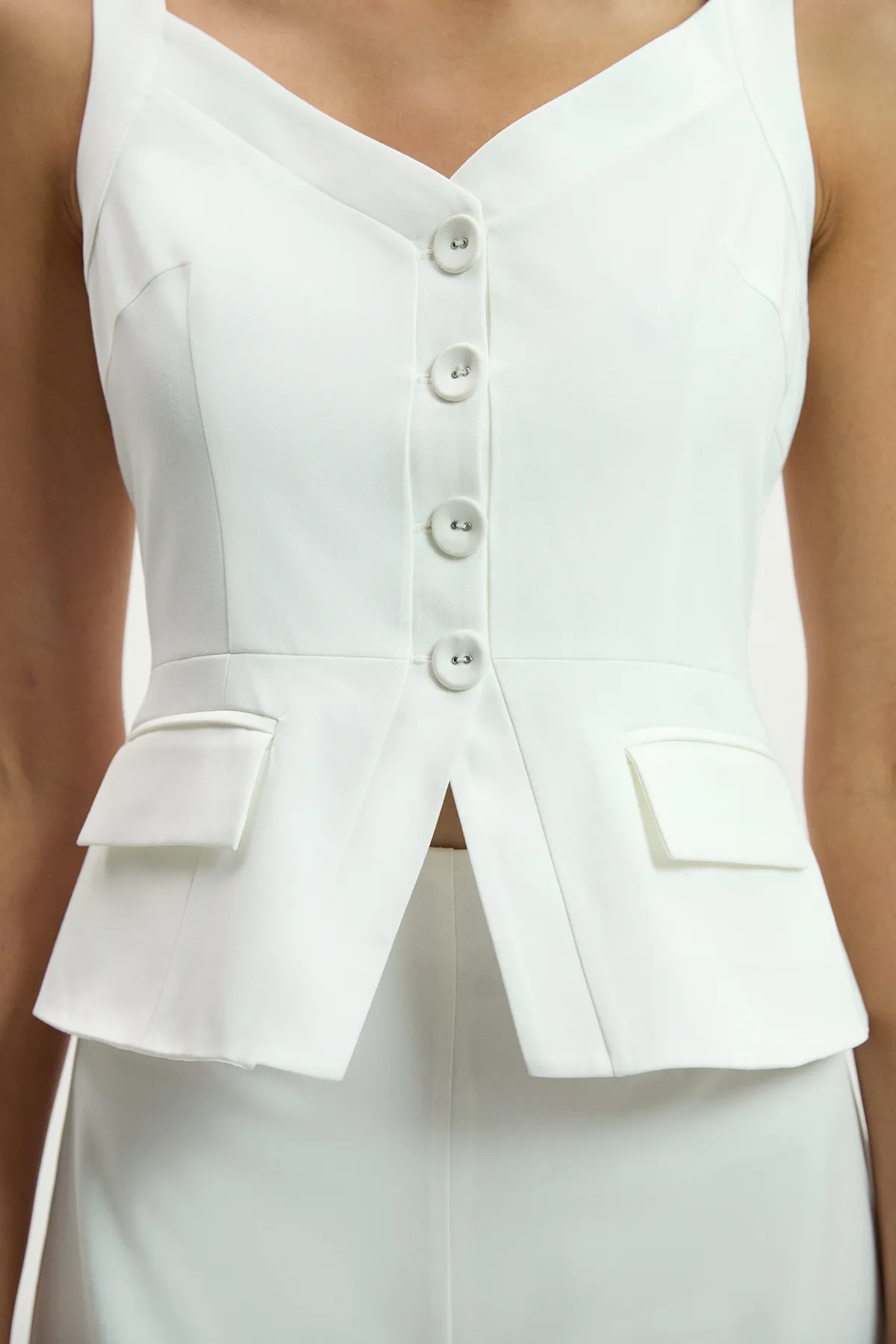 Petite Tailored Tux Wide Leg Jumpsuit BKK26340