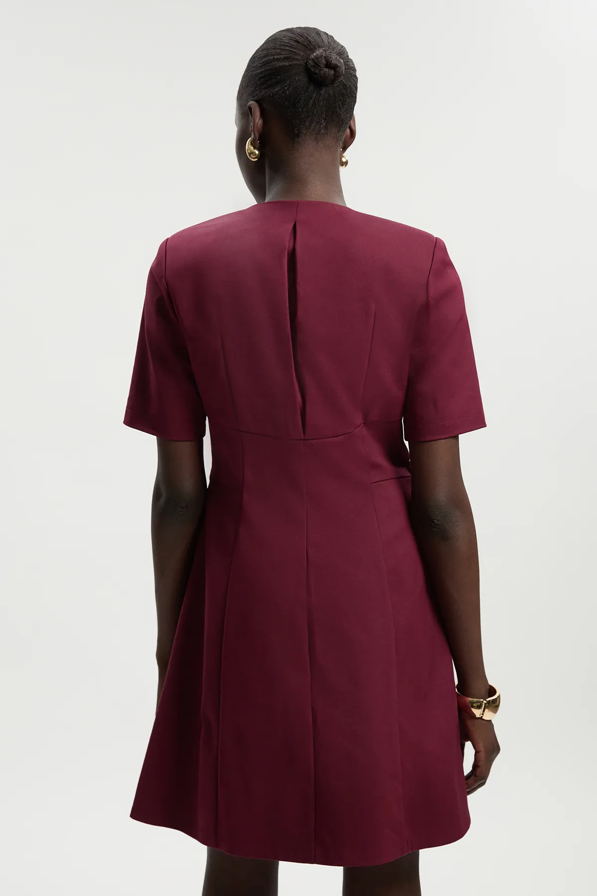 Tall Techno Cotton Short Sleeve Zip Detail Woven Mini Dress BKK26366 5 Tall Techno Cotton Short Sleeve Zip Detail Woven Mini Dress BKK26366