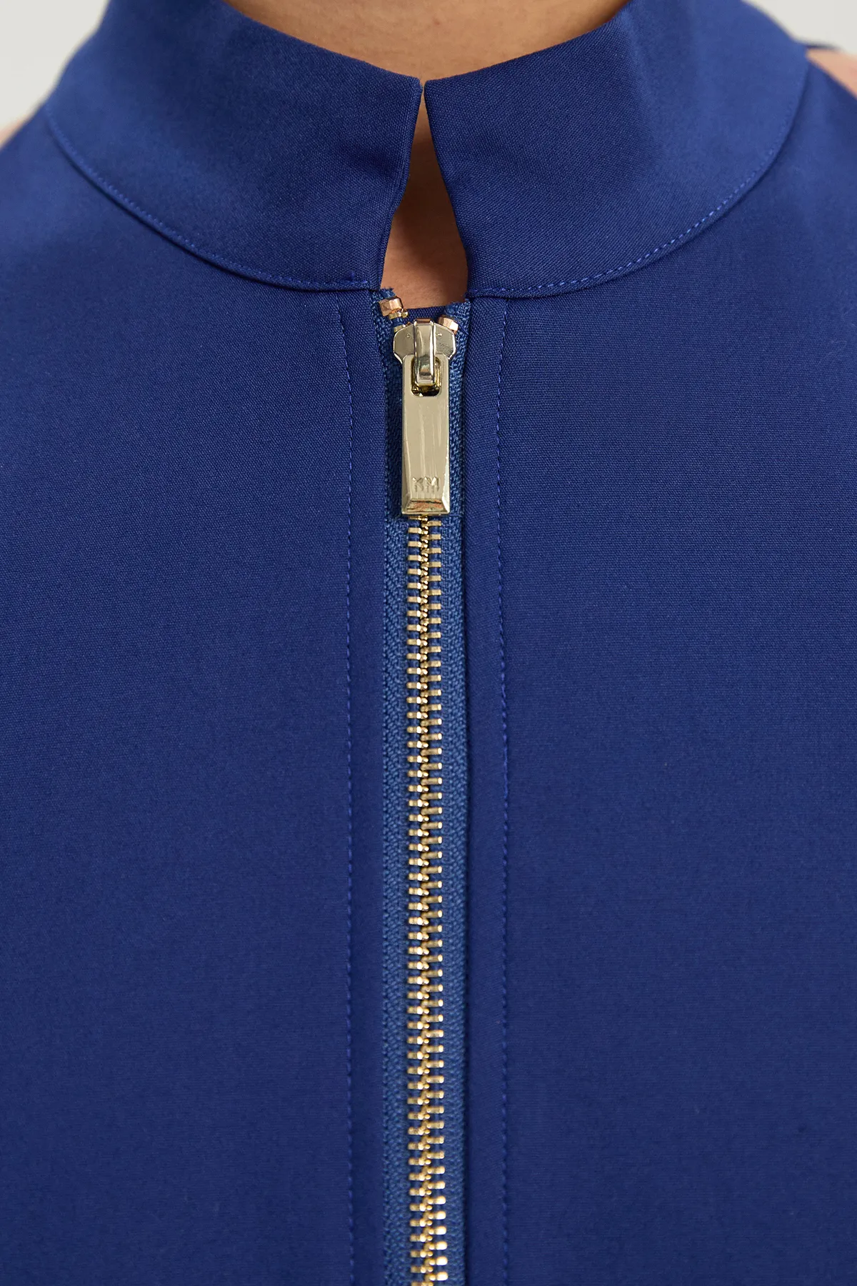 Techno Cotton Halter Neck Zip Detail Woven Midi Dress BKK26368 3 Techno Cotton Halter Neck Zip Detail Woven Midi Dress BKK26368