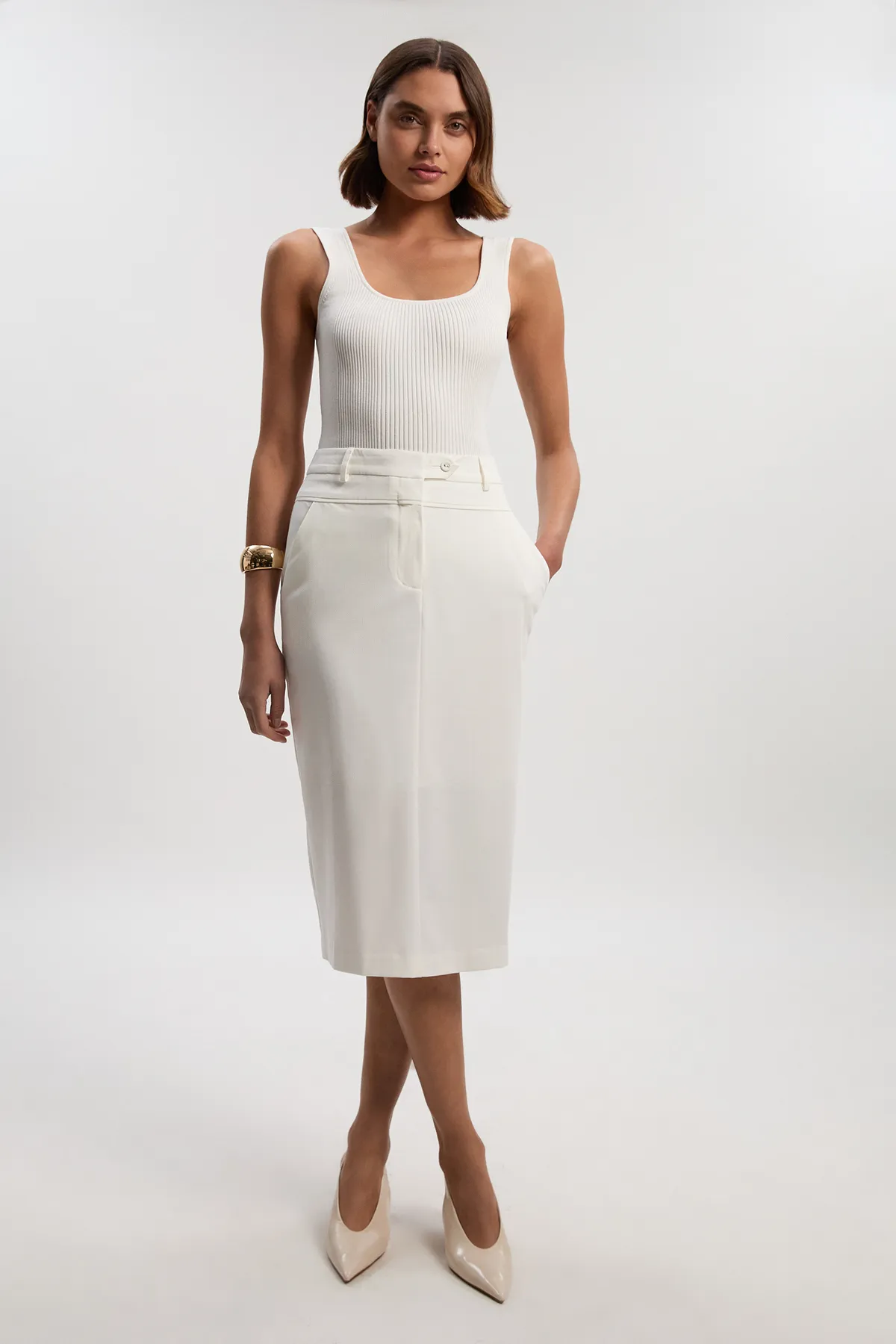 Tailored Tux High Waisted Pencil Skirt BKK26371