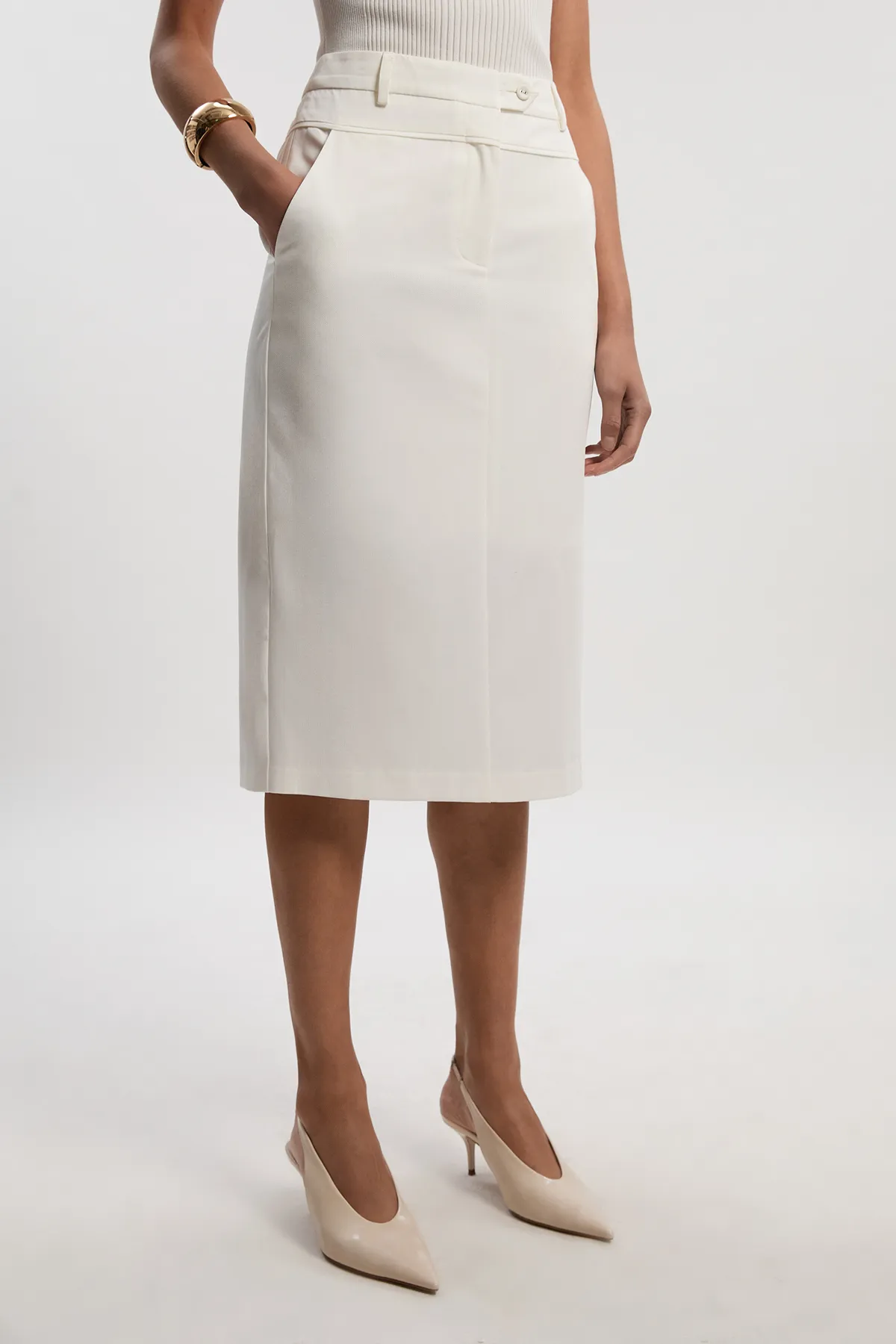Tailored Tux High Waisted Pencil Skirt BKK26371