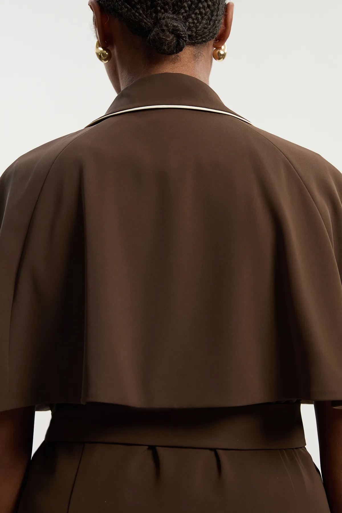 Plus Size Contrast Tipping Tie Waist Short Sleeve Woven Trench Midi Dress BKK26378 5 Plus Size Contrast Tipping Tie Waist Short Sleeve Woven Trench Midi Dress BKK26378