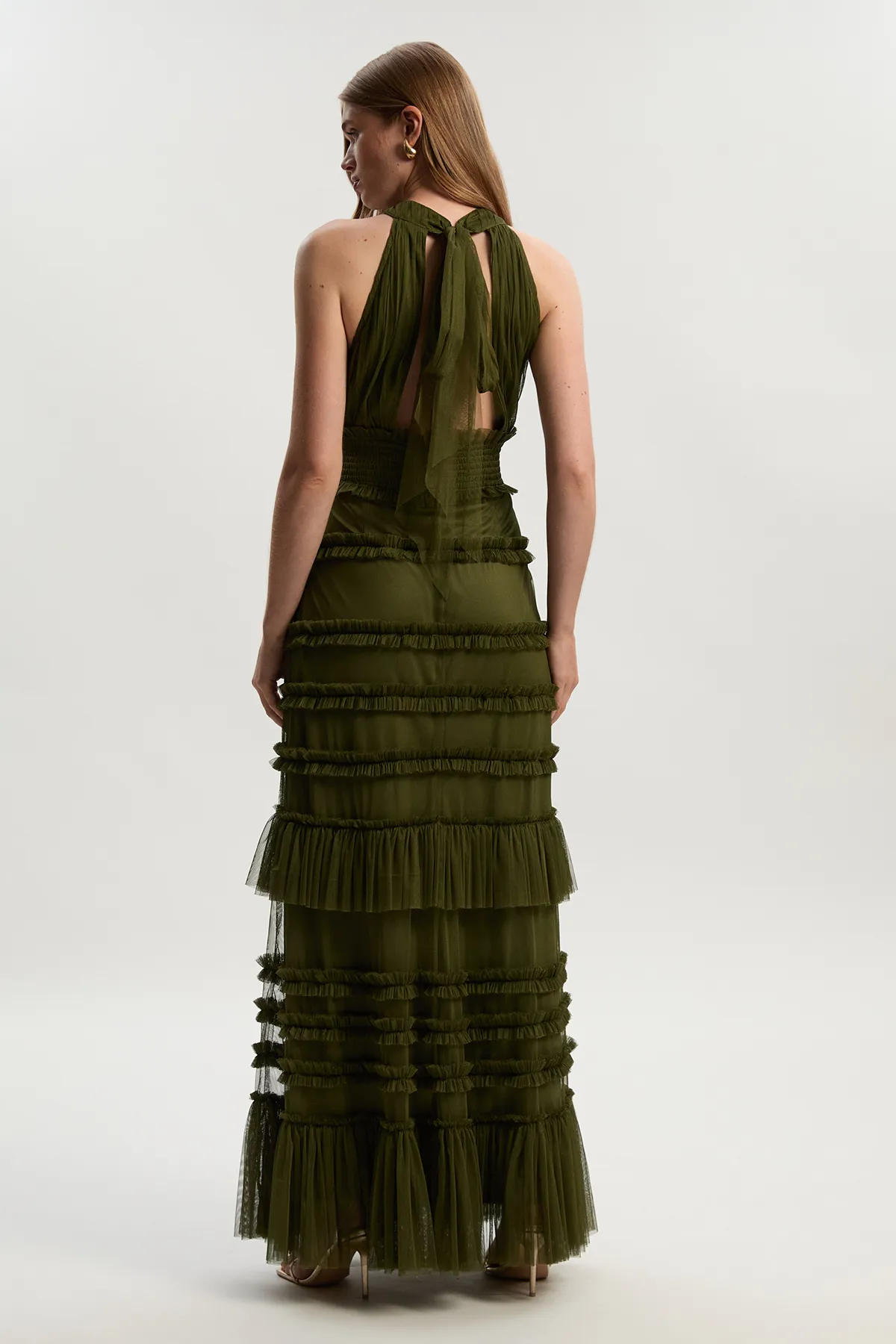 Tulle Layered Halter Neck Maxi Dress BKK26384 6 Tulle Layered Halter Neck Maxi Dress BKK26384