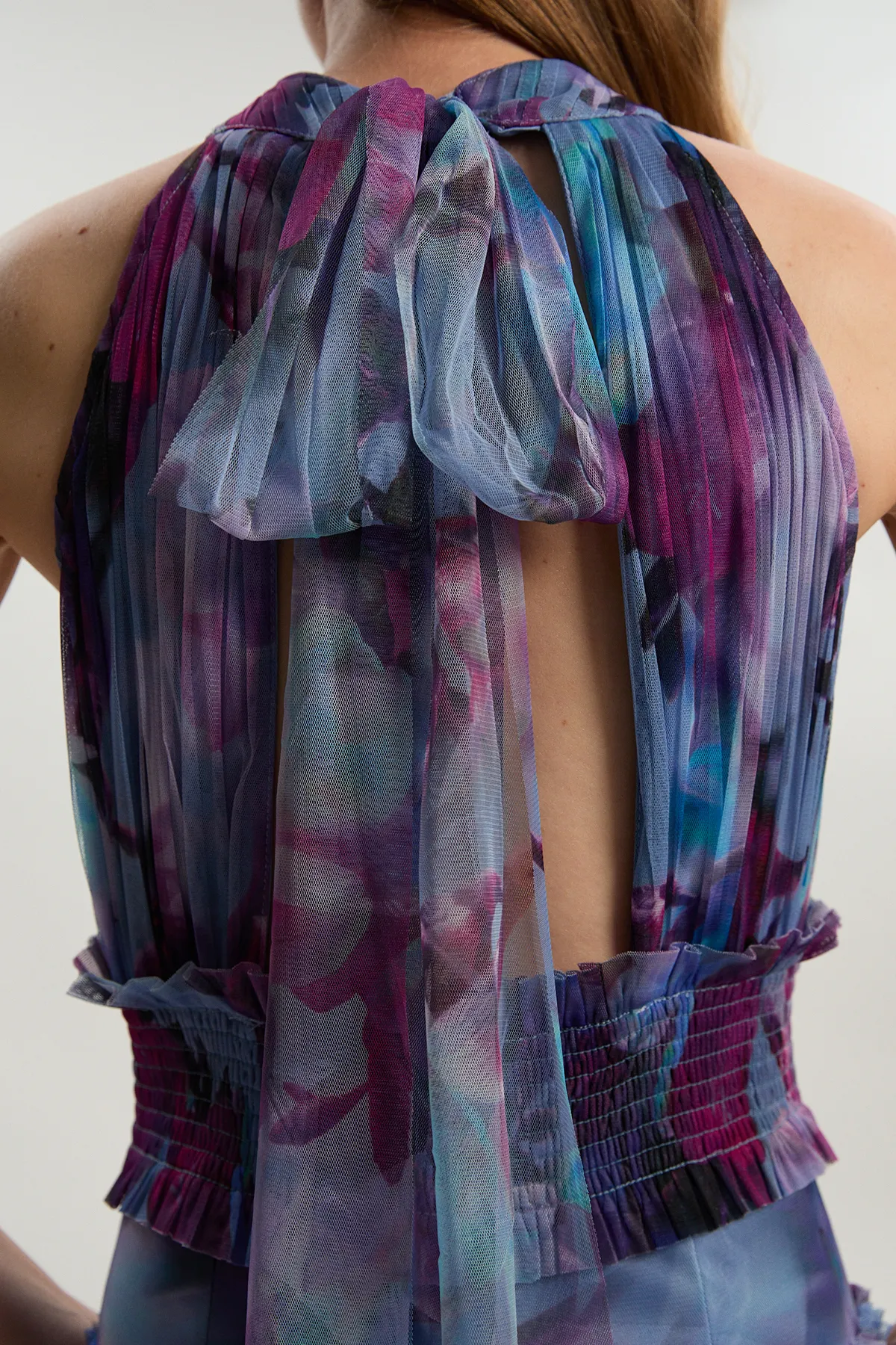 Tulle Layered Halter Neck Maxi Dress BKK26385 5 Tulle Layered Halter Neck Maxi Dress BKK26385