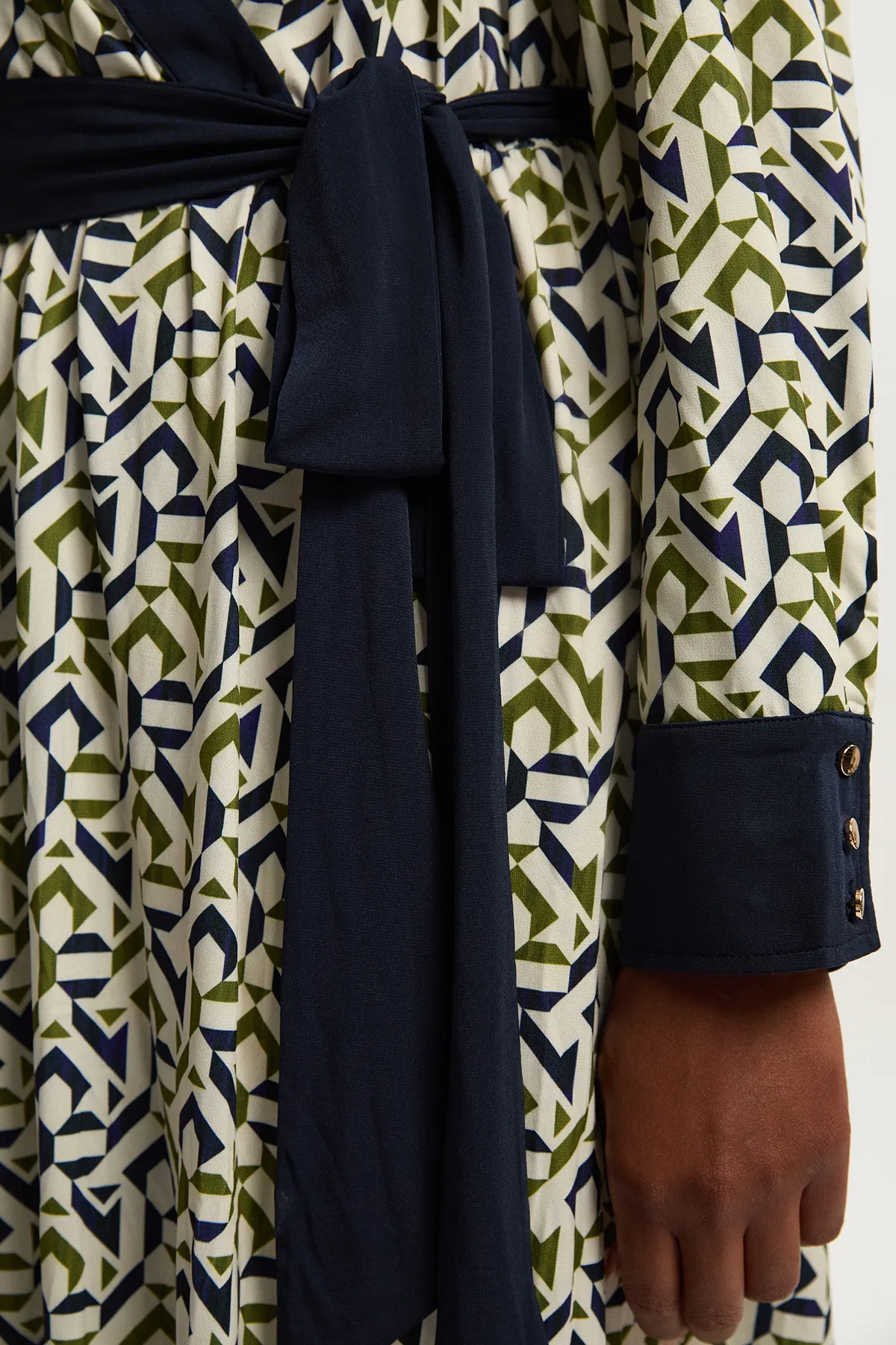 Plus Size Geo Print Crepe Tie Waist Maxi Dress BKK26402 3 Plus Size Geo Print Crepe Tie Waist Maxi Dress BKK26402