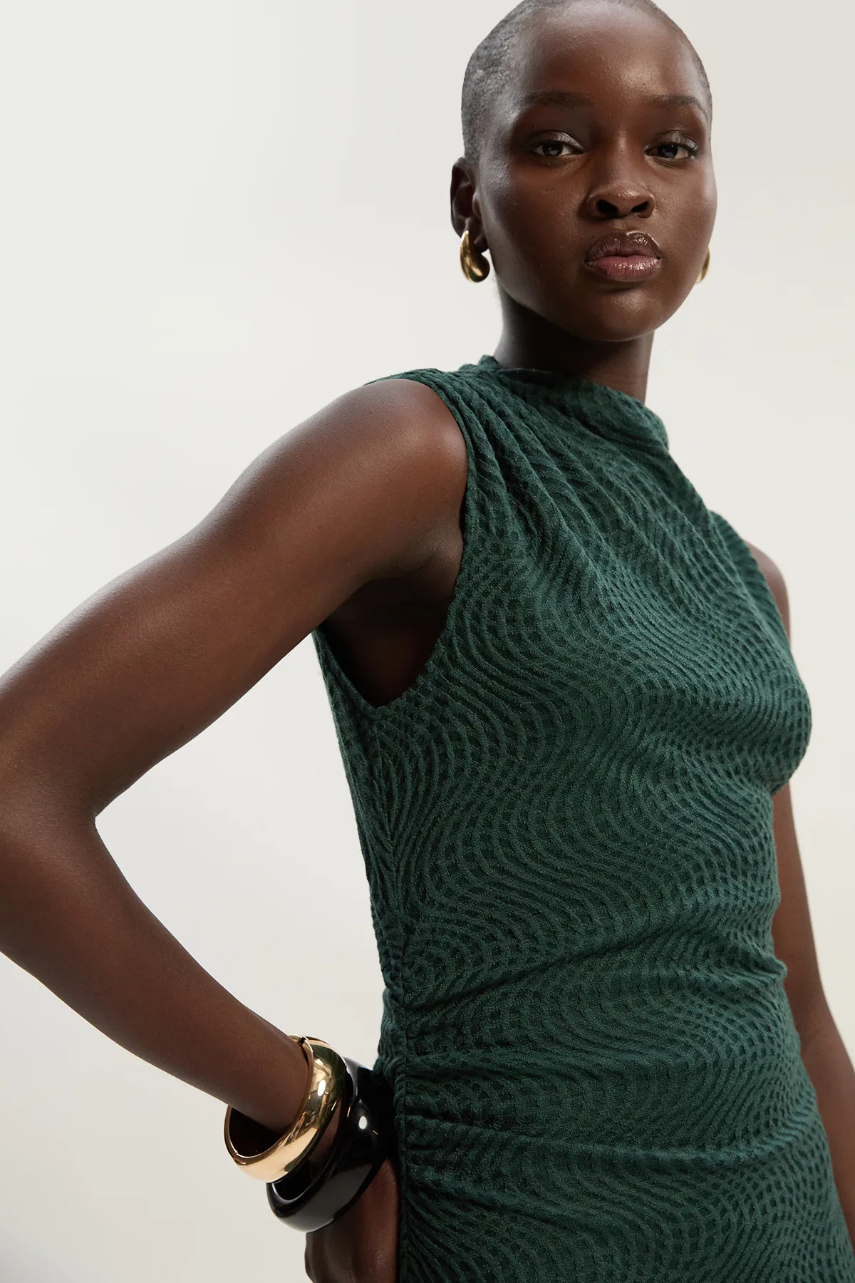 Sheered Textured Jersey Maxi Dress BKK26440 3 Sheered Textured Jersey Maxi Dress BKK26440