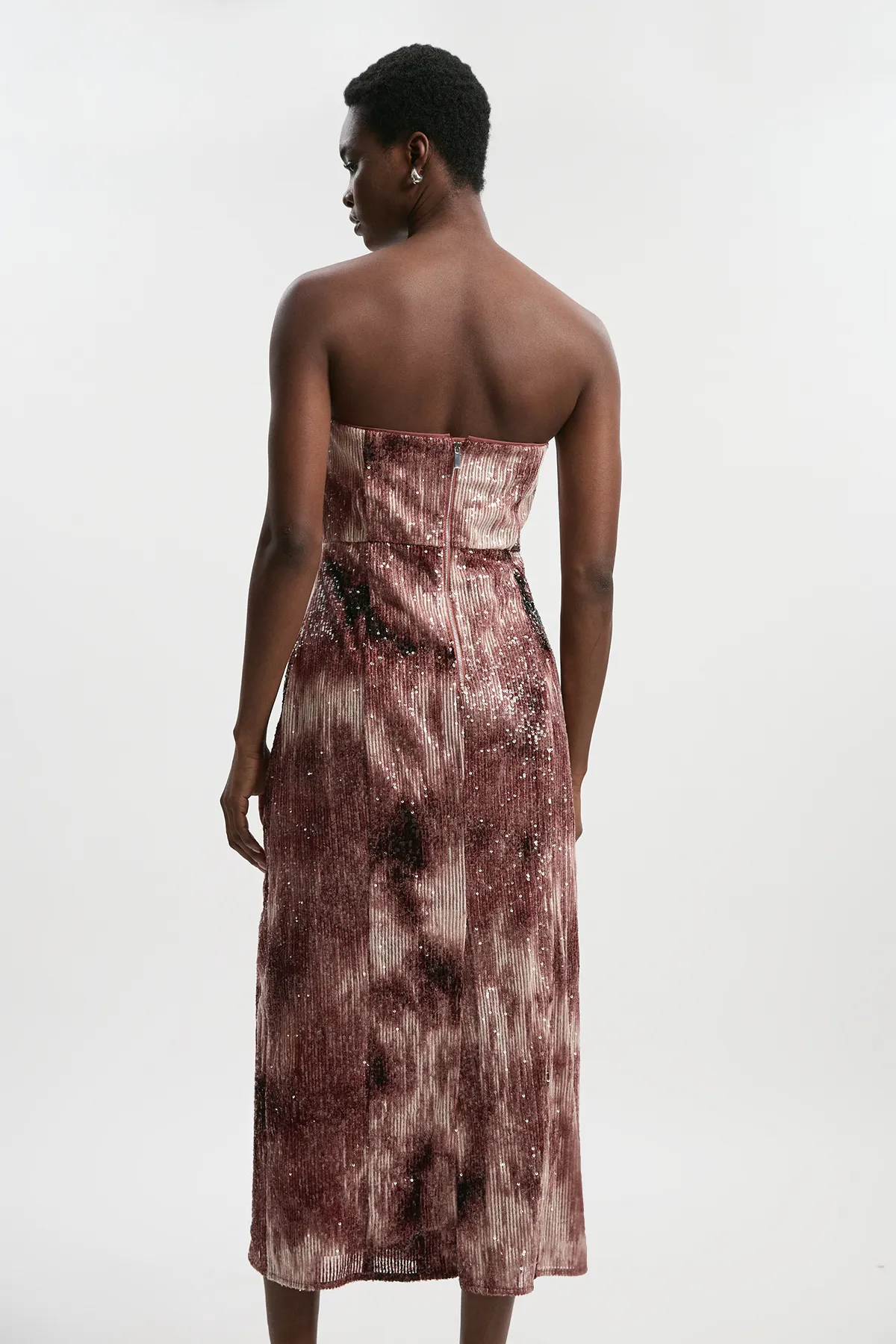 Ombre Sequin Woven Midi Dress BKK26456 5 Ombre Sequin Woven Midi Dress BKK26456