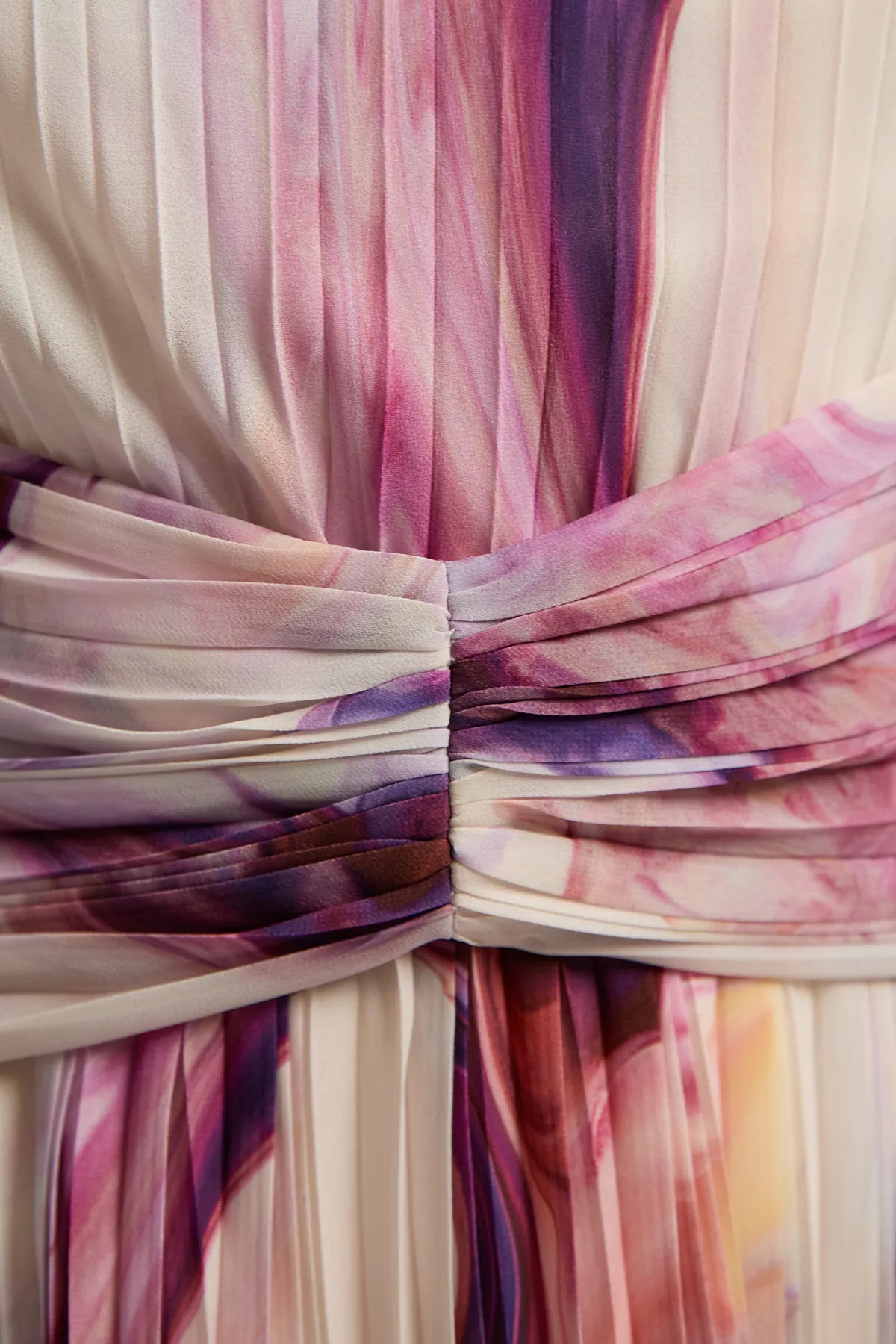 Marble Soft Pleated One Shoulder Blouse BKK26460