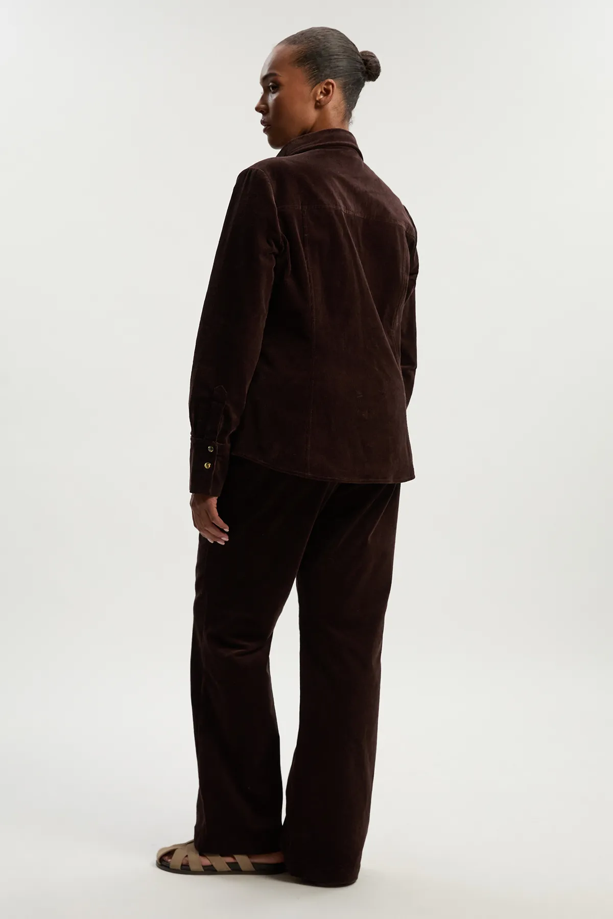 Plus Size Stretch Cord Kickflare Jean BKK26470