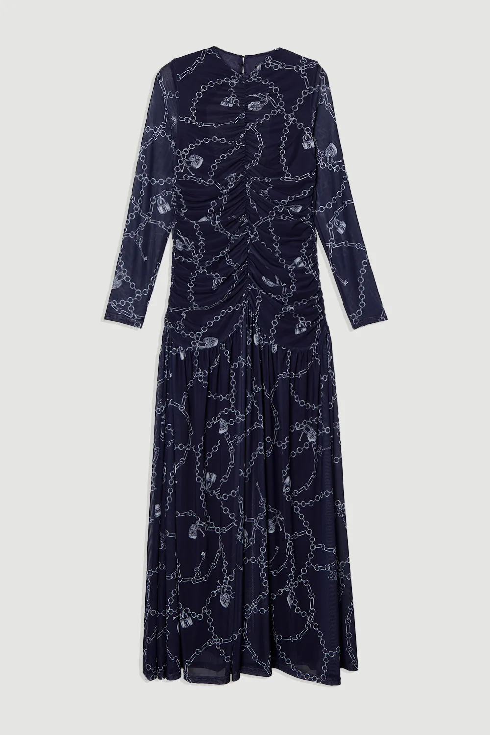 Plus Size Chain Print Mesh Maxi Dress BKK26474 4 Plus Size Chain Print Mesh Maxi Dress BKK26474