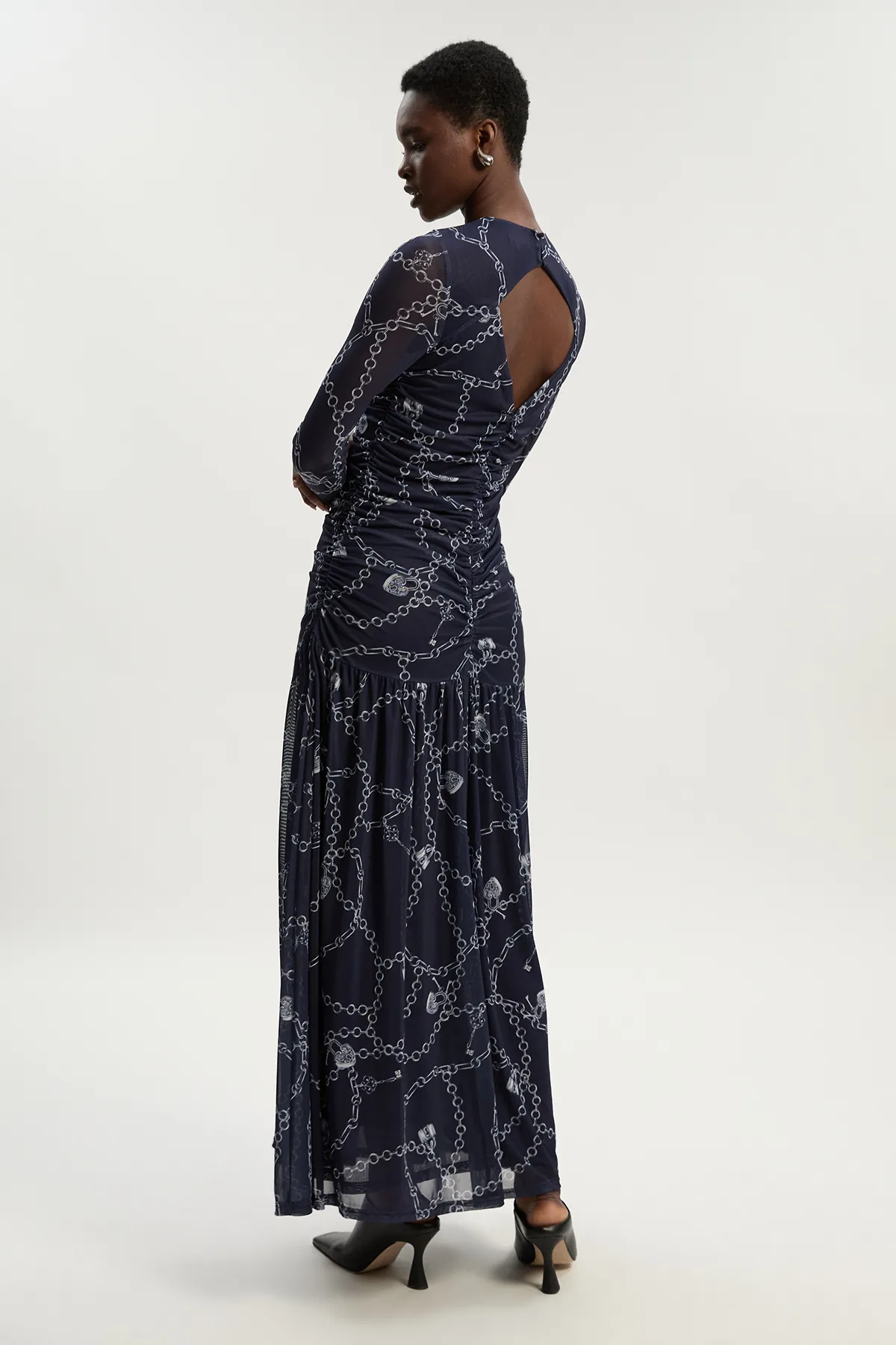 Chain Print Mesh Maxi Dress BKK26476 5 Chain Print Mesh Maxi Dress BKK26476