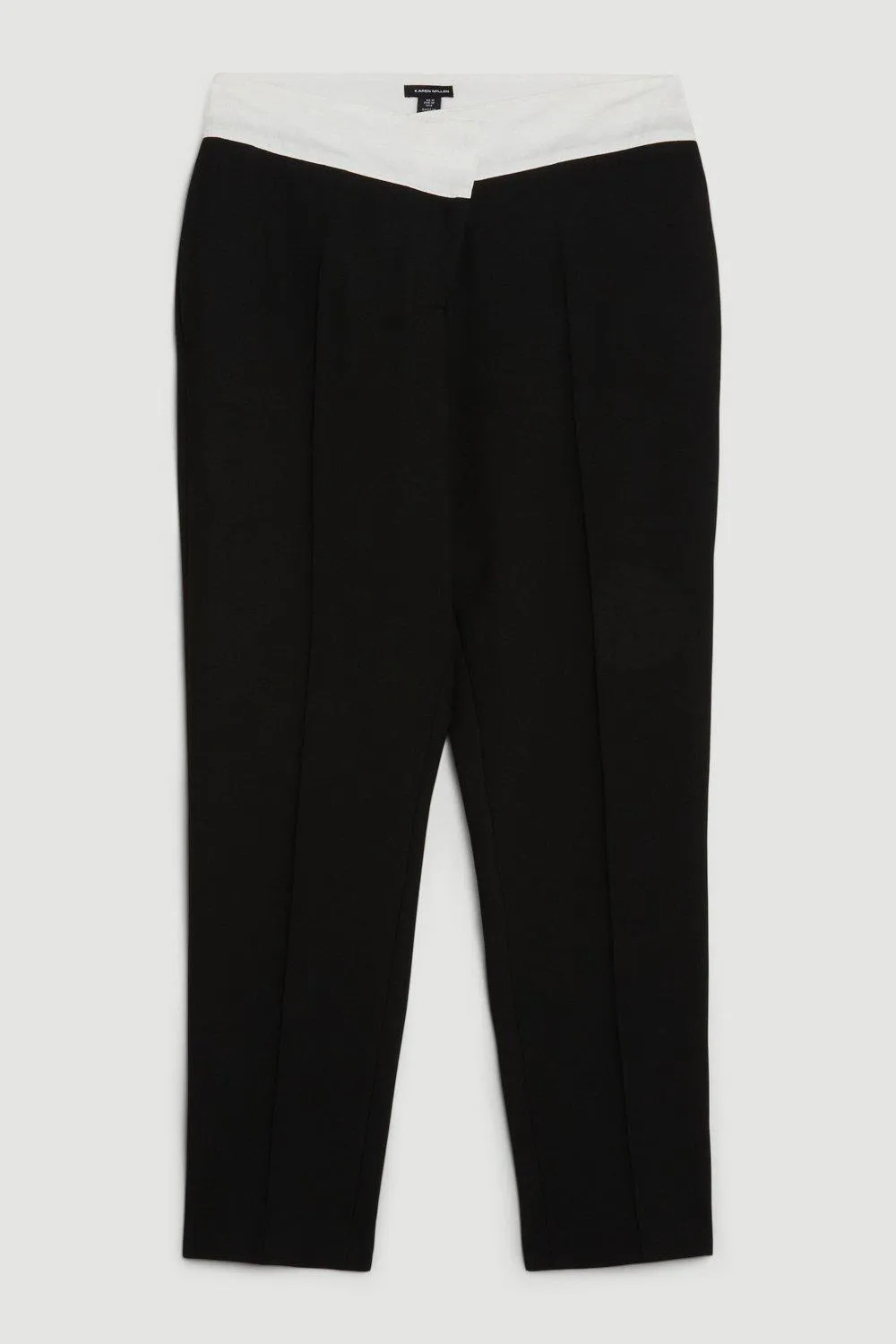 Tailored Compact Stretch Asymmetric Waistband Detail Pants BKK15525 4 Tailored Compact Stretch Asymmetric Waistband Detail Pants BKK15525