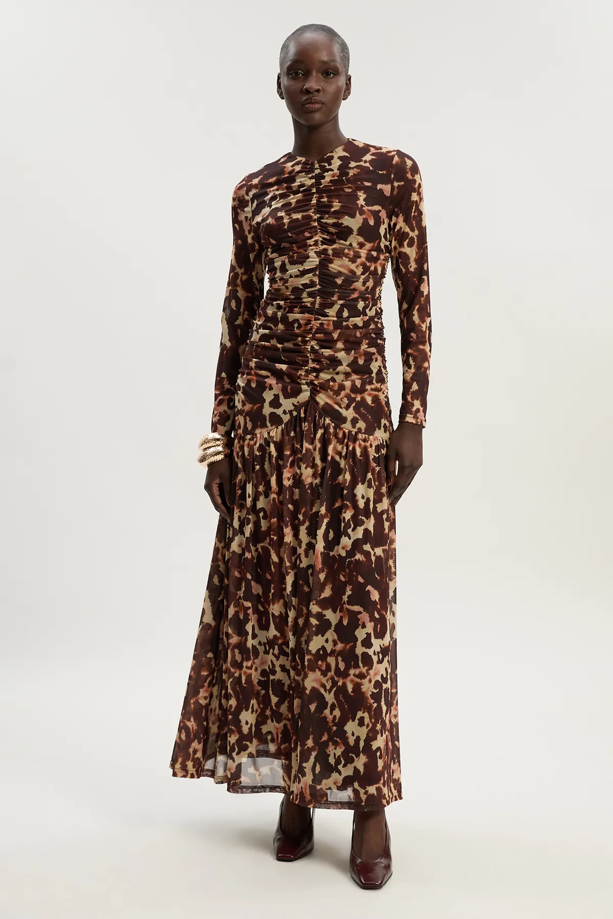 Leopard Print Mesh Maxi Dress BKK26494 3 Leopard Print Mesh Maxi Dress BKK26494
