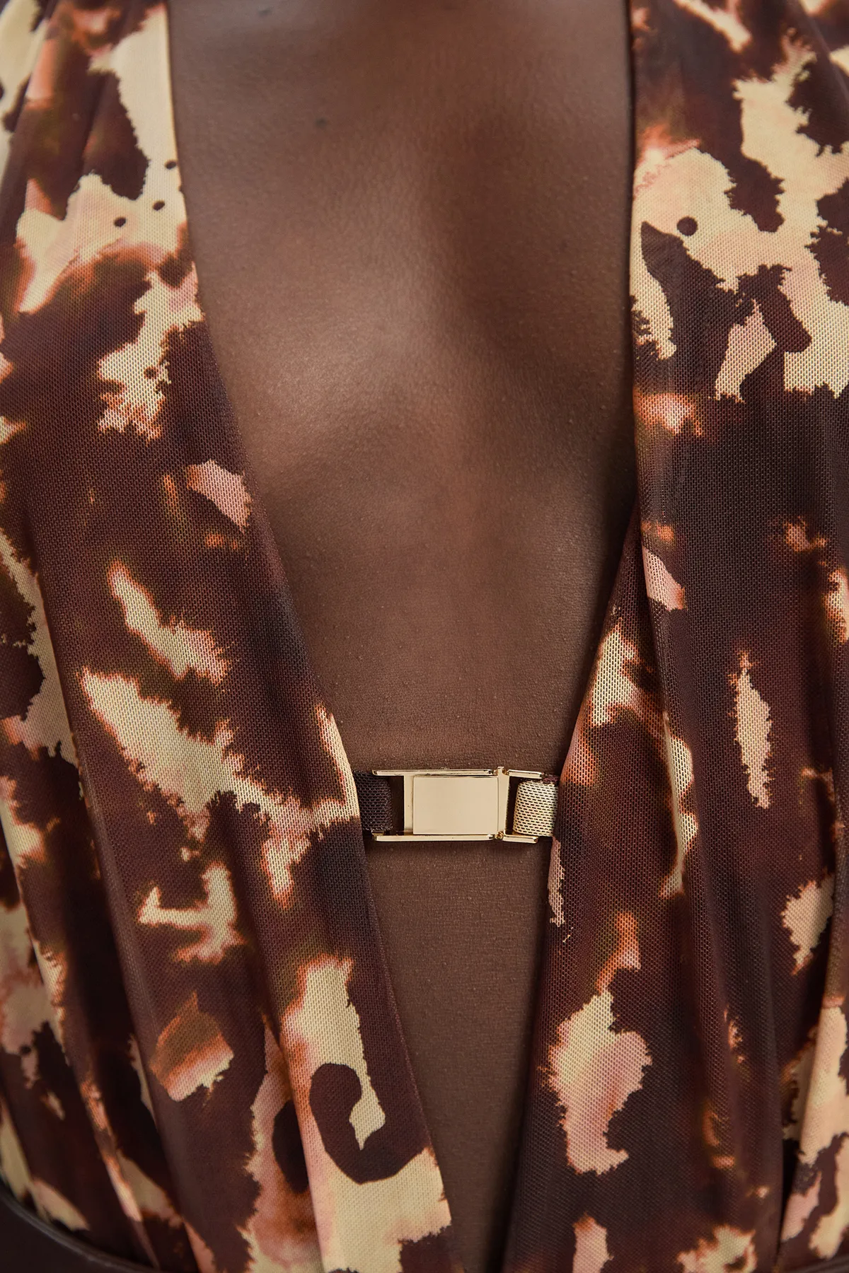 Leopard Print Plunge Halter Neck Trim Detail Mesh Bodysuit BKK26495 3 Leopard Print Plunge Halter Neck Trim Detail Mesh Bodysuit BKK26495