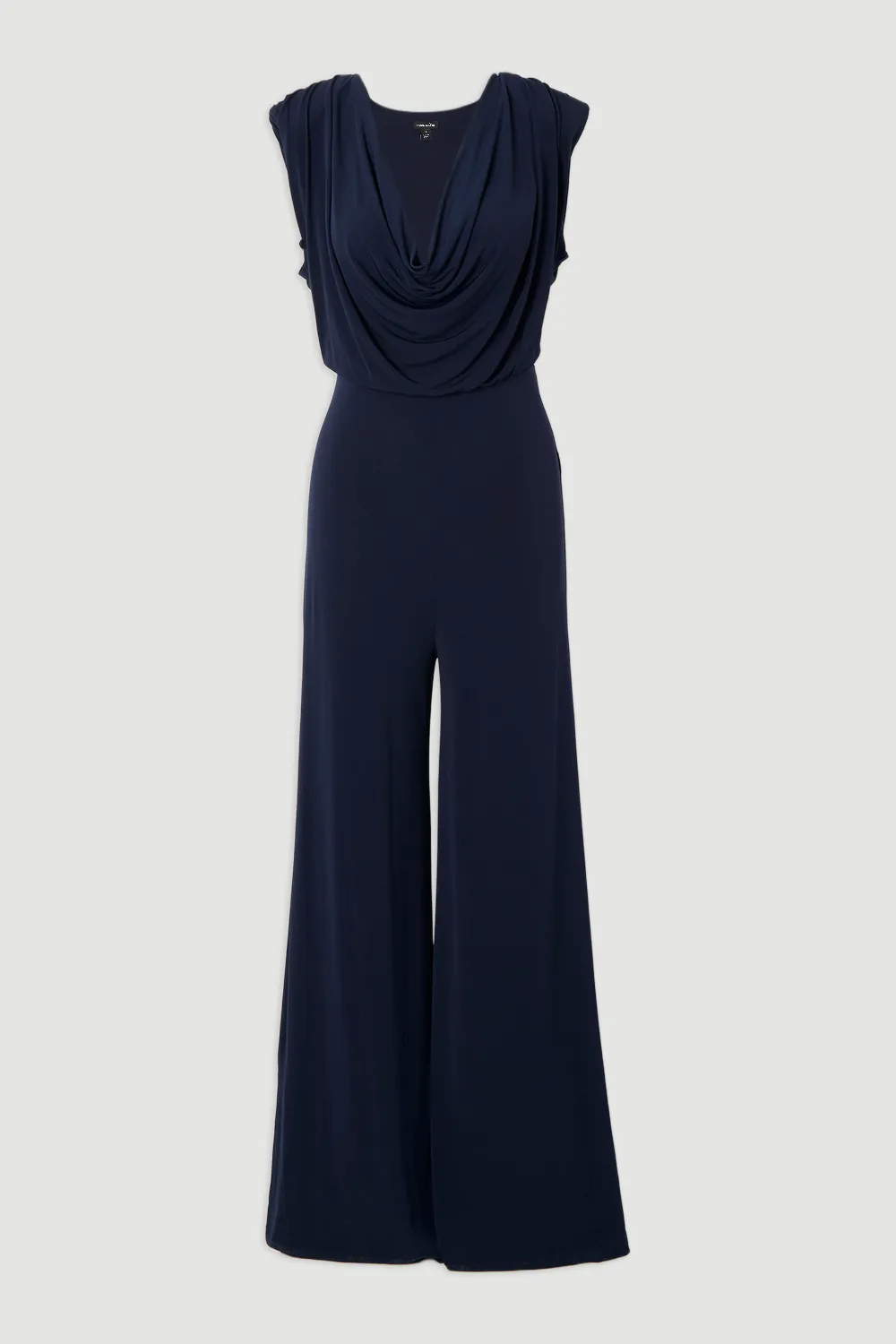 Jersey Crepe Cowl Neck Wide Leg Jumpsuit BKK26562