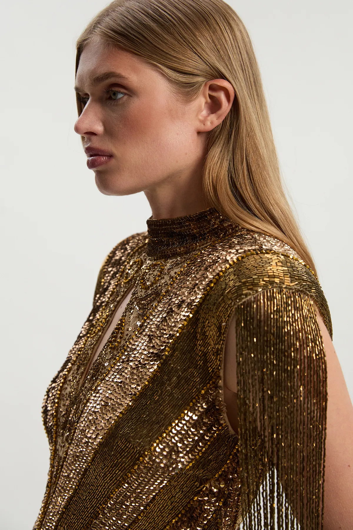 Embellished Beaded Cap Sleeve Woven Mini Dress BKK26616