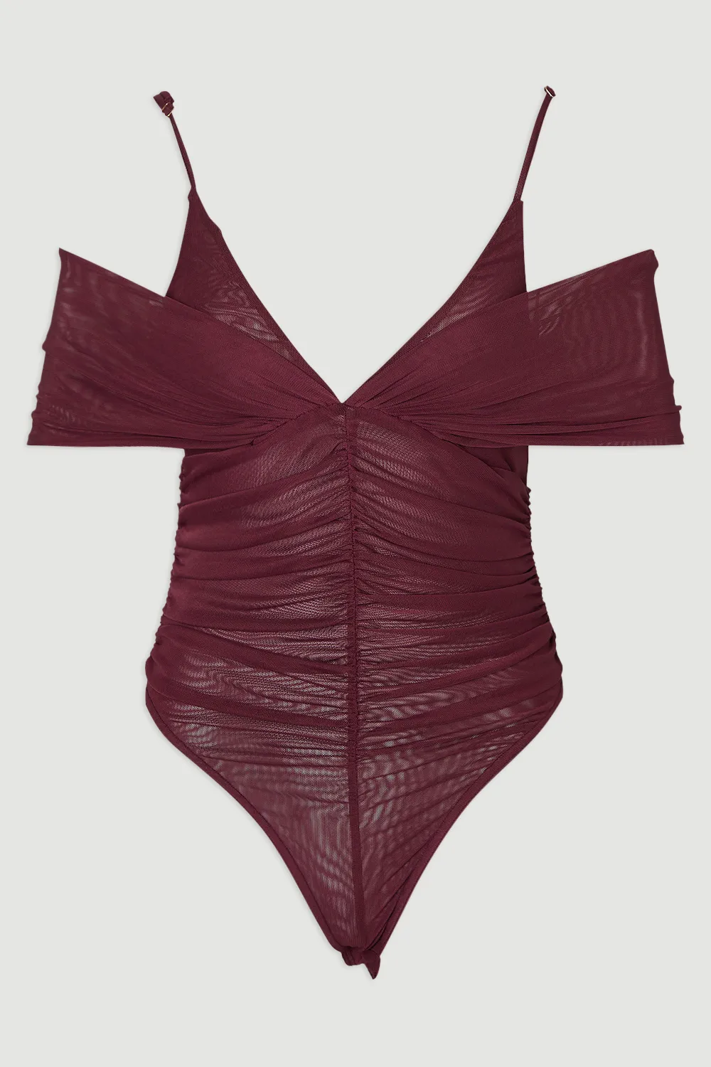 Mesh Plunge Strappy Detail Bodysuit BKK26669 4 Mesh Plunge Strappy Detail Bodysuit BKK26669