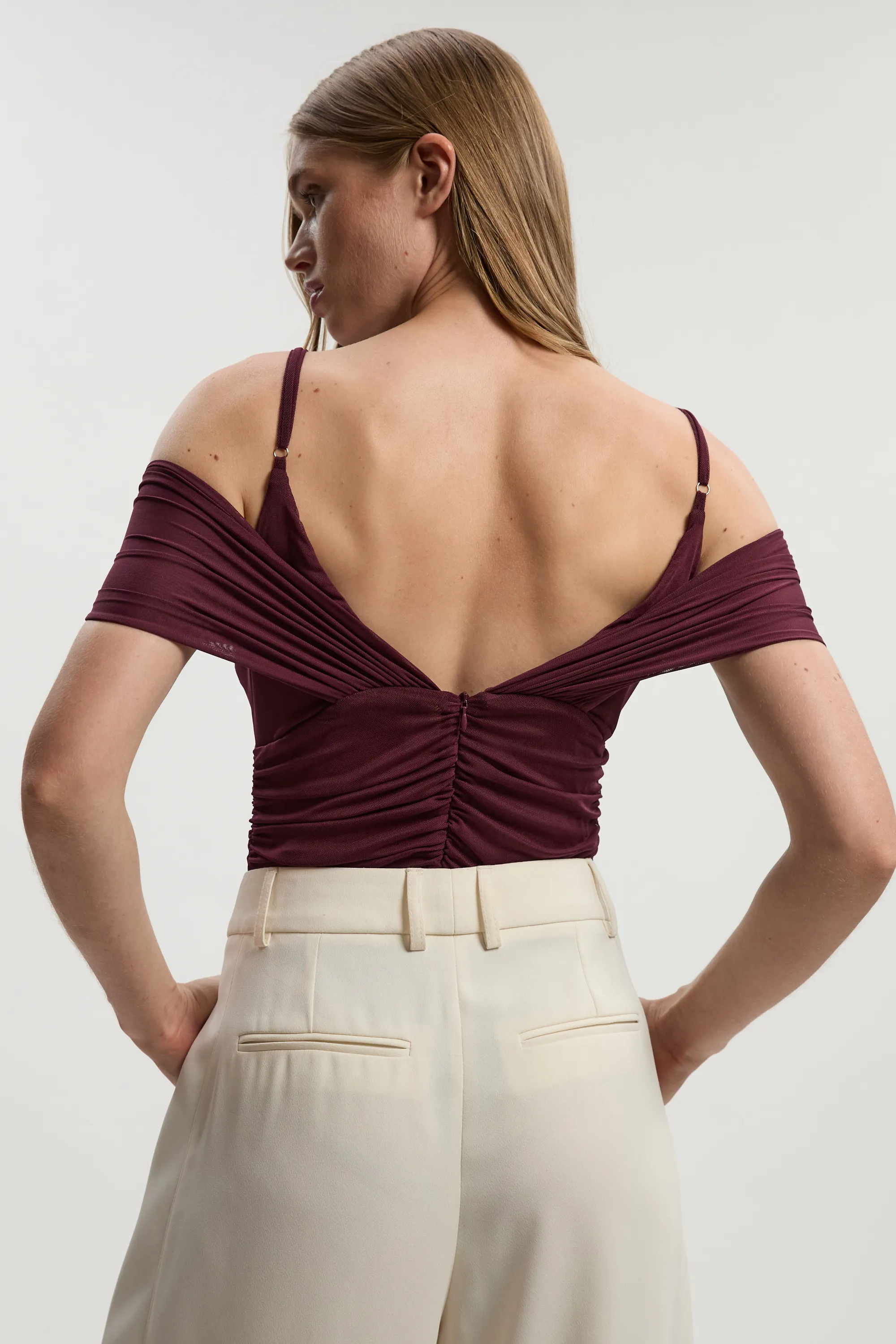 Mesh Plunge Strappy Detail Bodysuit BKK26669 5 Mesh Plunge Strappy Detail Bodysuit BKK26669