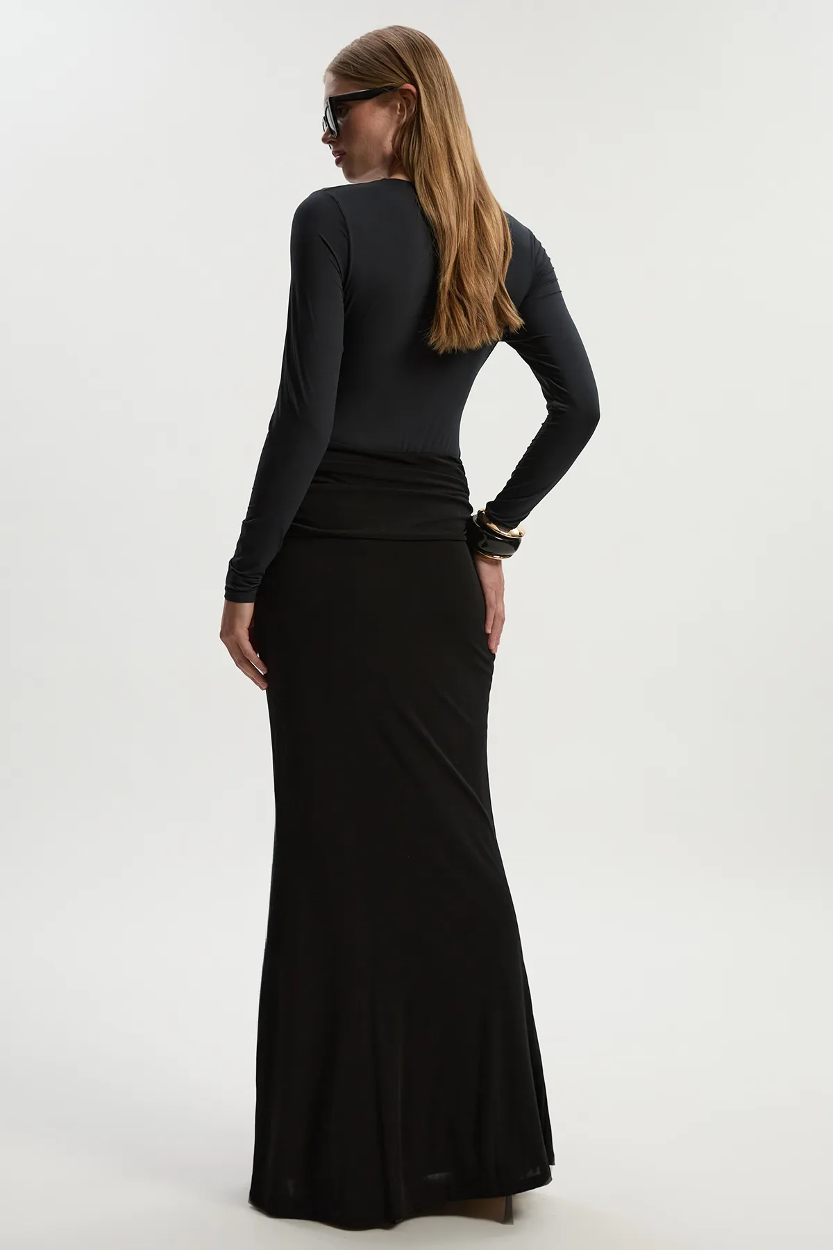 Tall Premium Stretch Crepe Jersey Maxi Skirt BKK26746