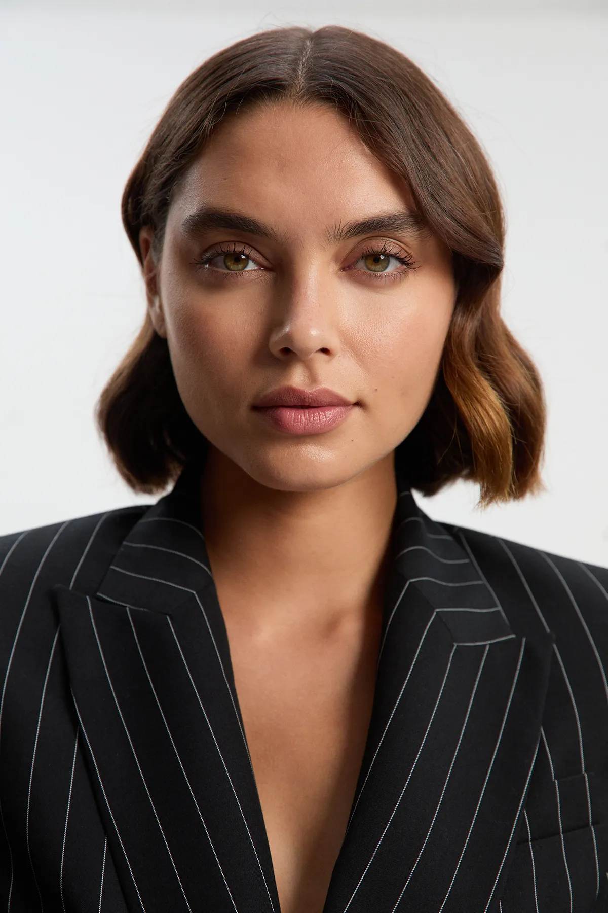 Pinstripe Double Breasted Tailored Blazer BKK26784 3 Pinstripe Double Breasted Tailored Blazer BKK26784