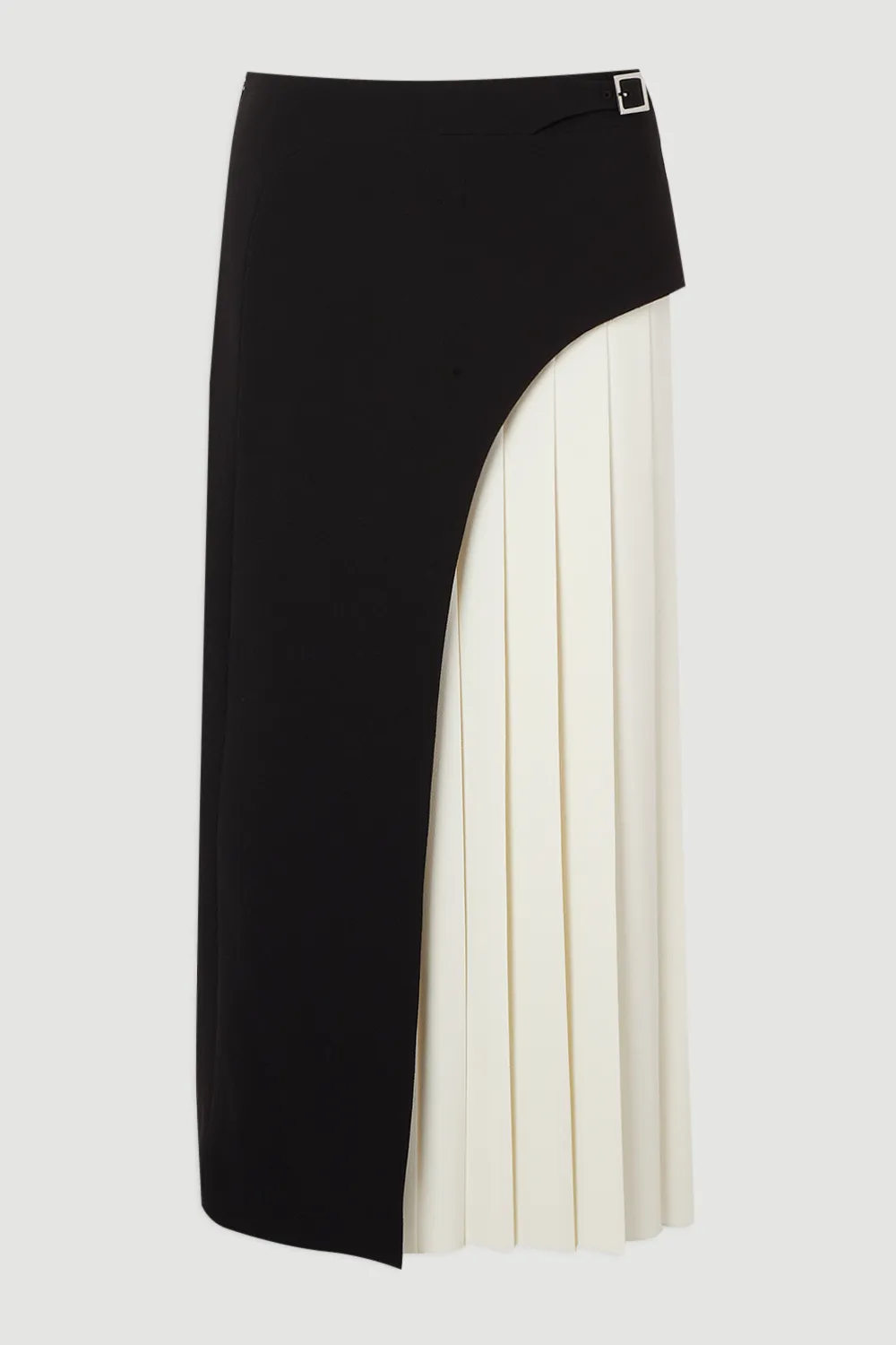 Tailored Buckle Detail Pleated Midi Skirt BKK26939 4 Tailored Buckle Detail Pleated Midi Skirt BKK26939