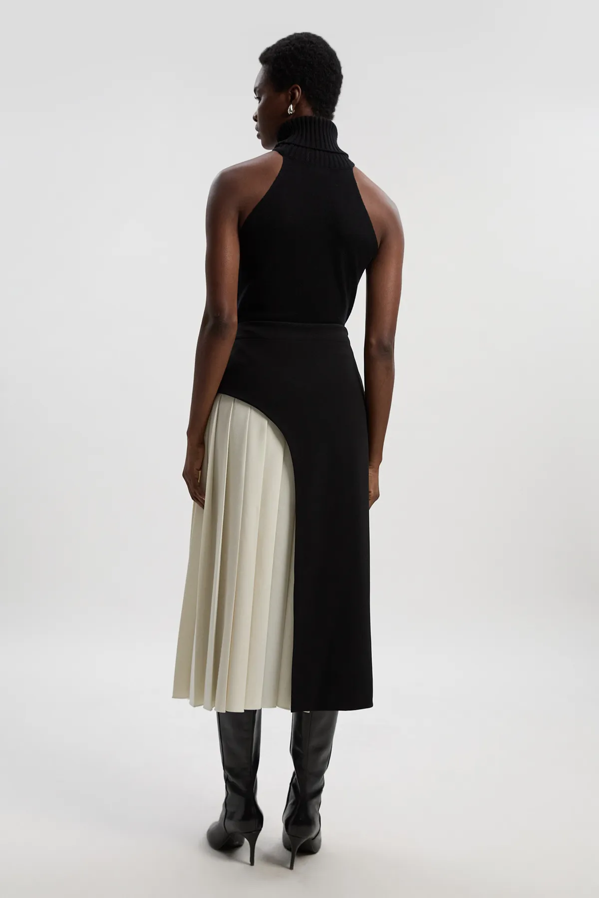 Tailored Buckle Detail Pleated Midi Skirt BKK26939 5 Tailored Buckle Detail Pleated Midi Skirt BKK26939