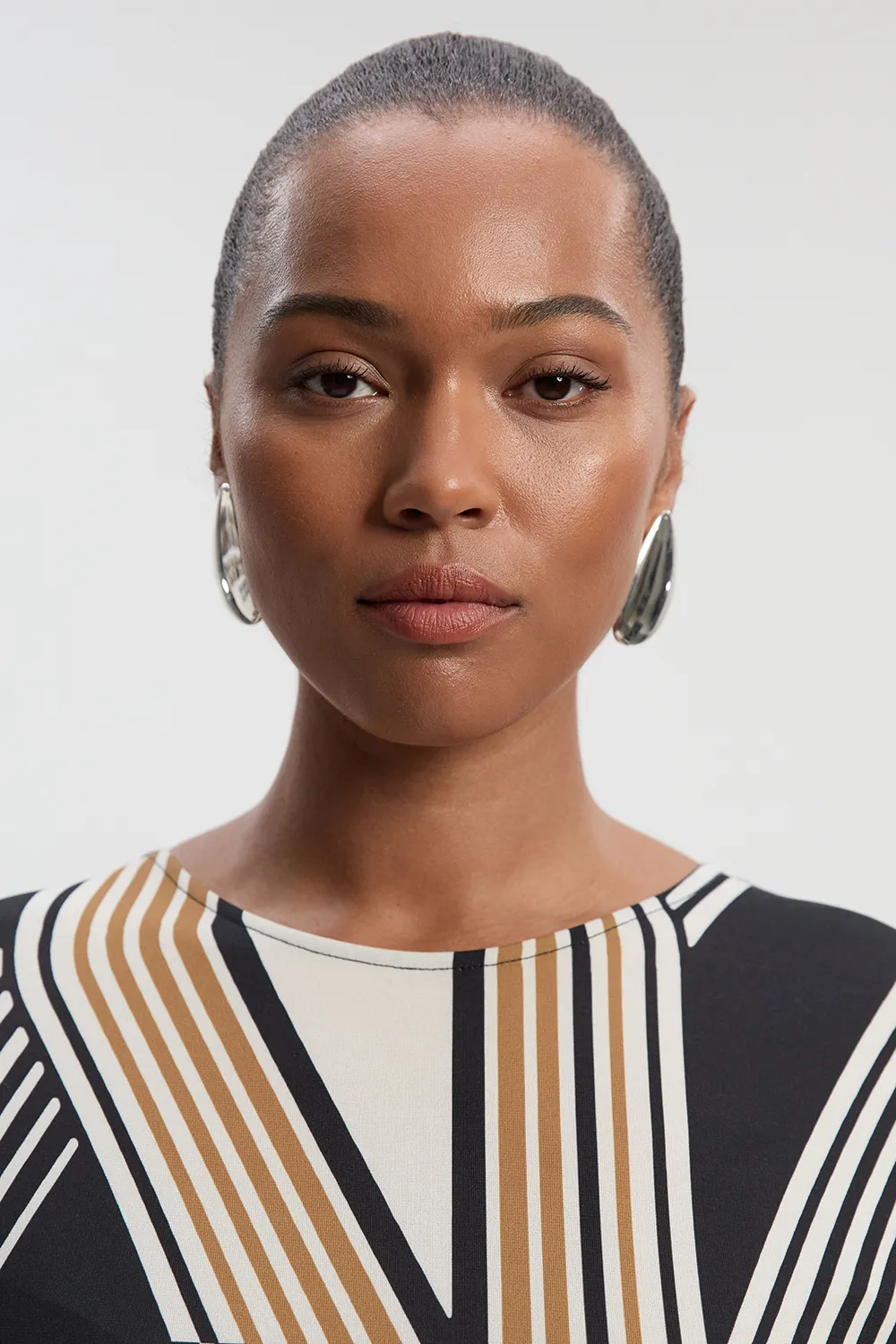 Plus Size Geo Print Crepe Pleated Maxi Dress BKK27014