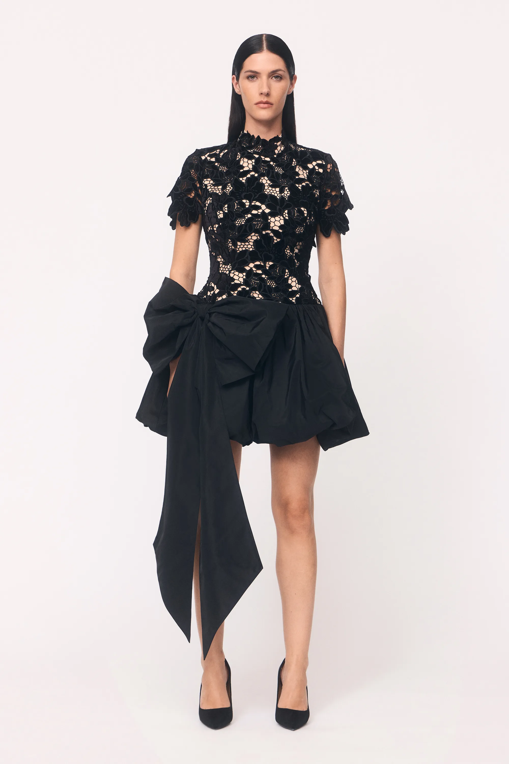 Cut Work bubble Hem Woven Mini Dress 8 Cut Work bubble Hem Woven Mini Dress