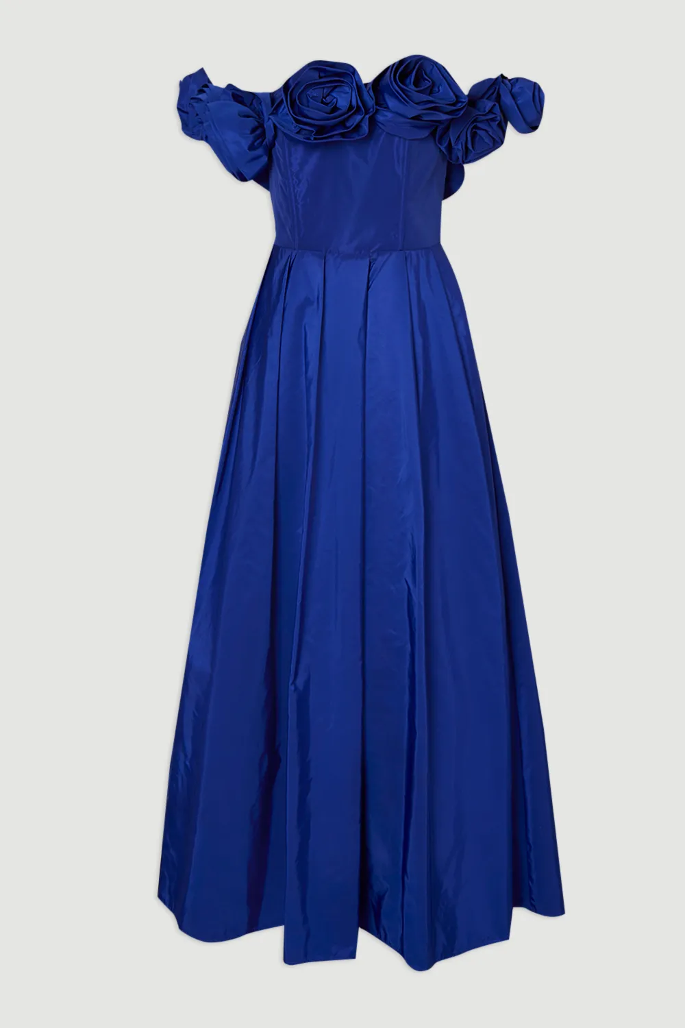 Drama Taffeta Rosette Woven Maxi Prom Dress 4 Drama Taffeta Rosette Woven Maxi Prom Dress