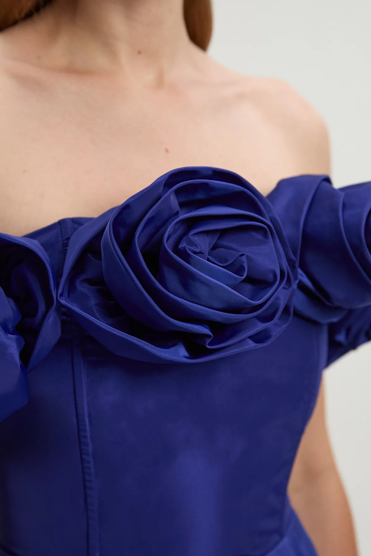 Drama Taffeta Rosette Woven Maxi Prom Dress 6 Drama Taffeta Rosette Woven Maxi Prom Dress