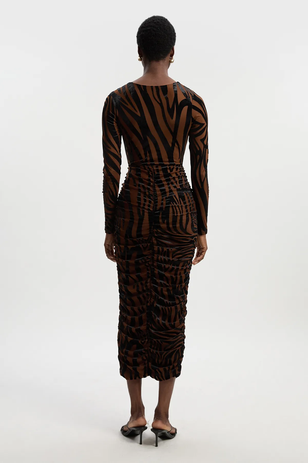 Animal Stretch Velvet Devore Midi Dress BKK27112 5 Animal Stretch Velvet Devore Midi Dress BKK27112