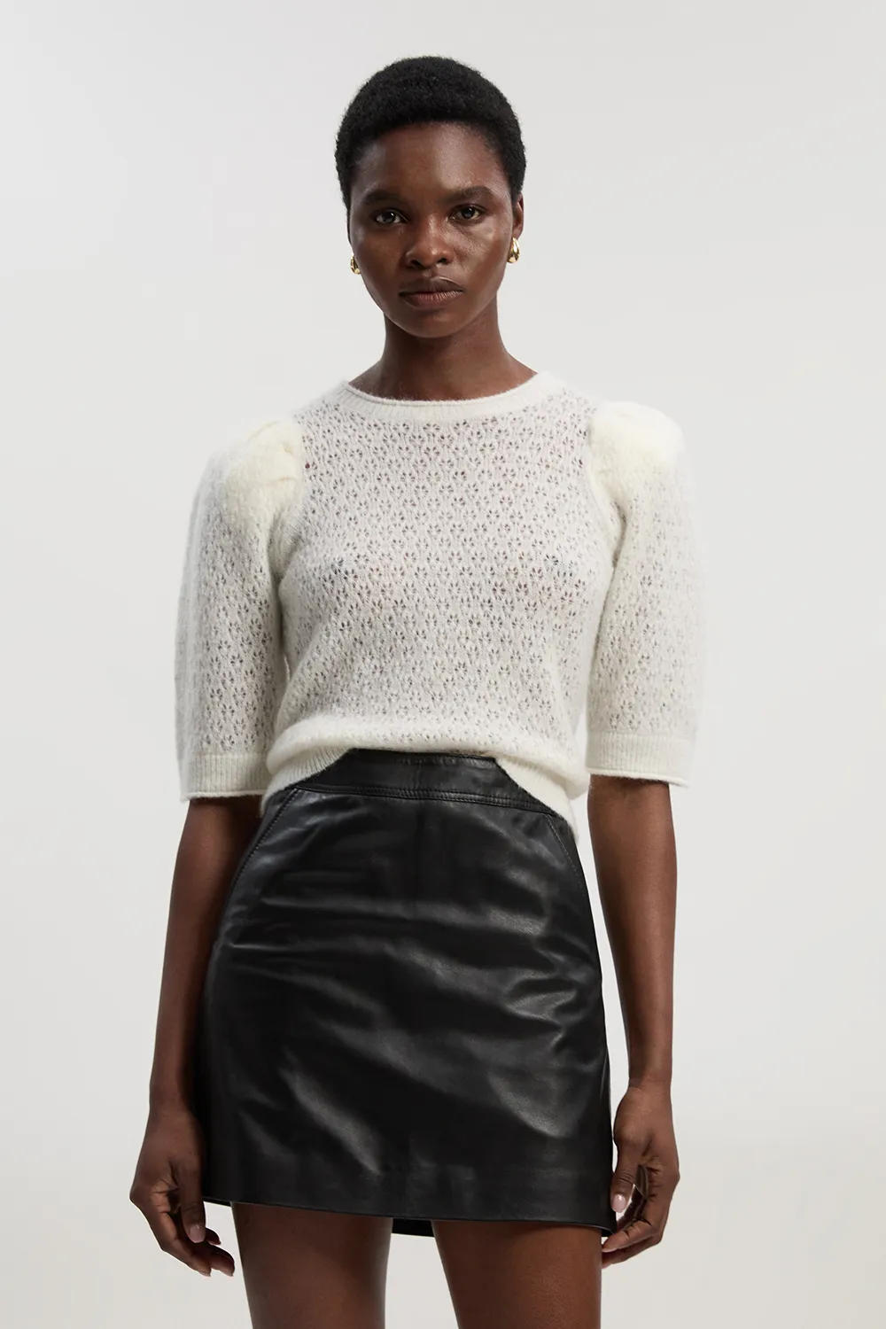 Leather Mini Skirt BKK27268