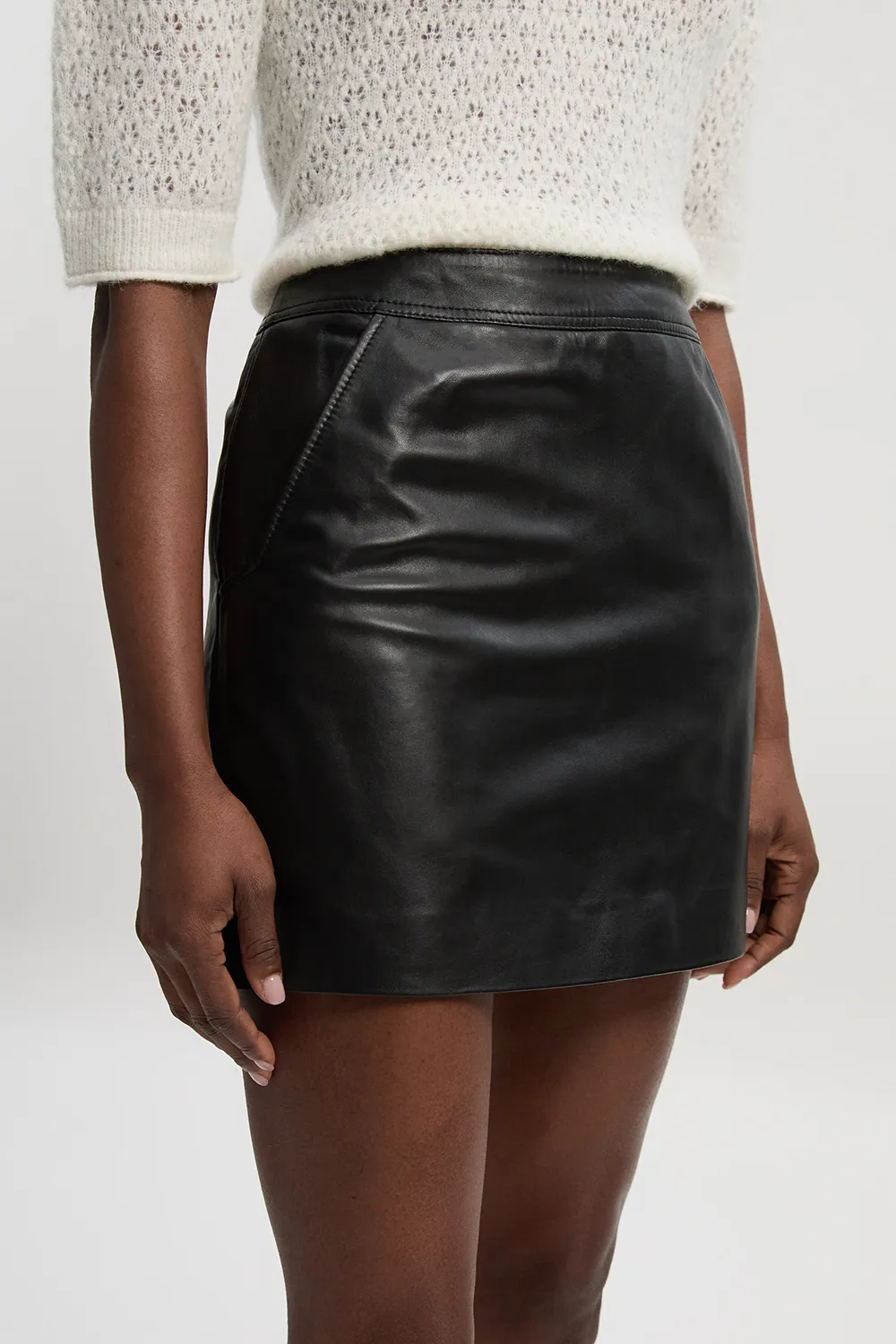 Leather Mini Skirt BKK27268