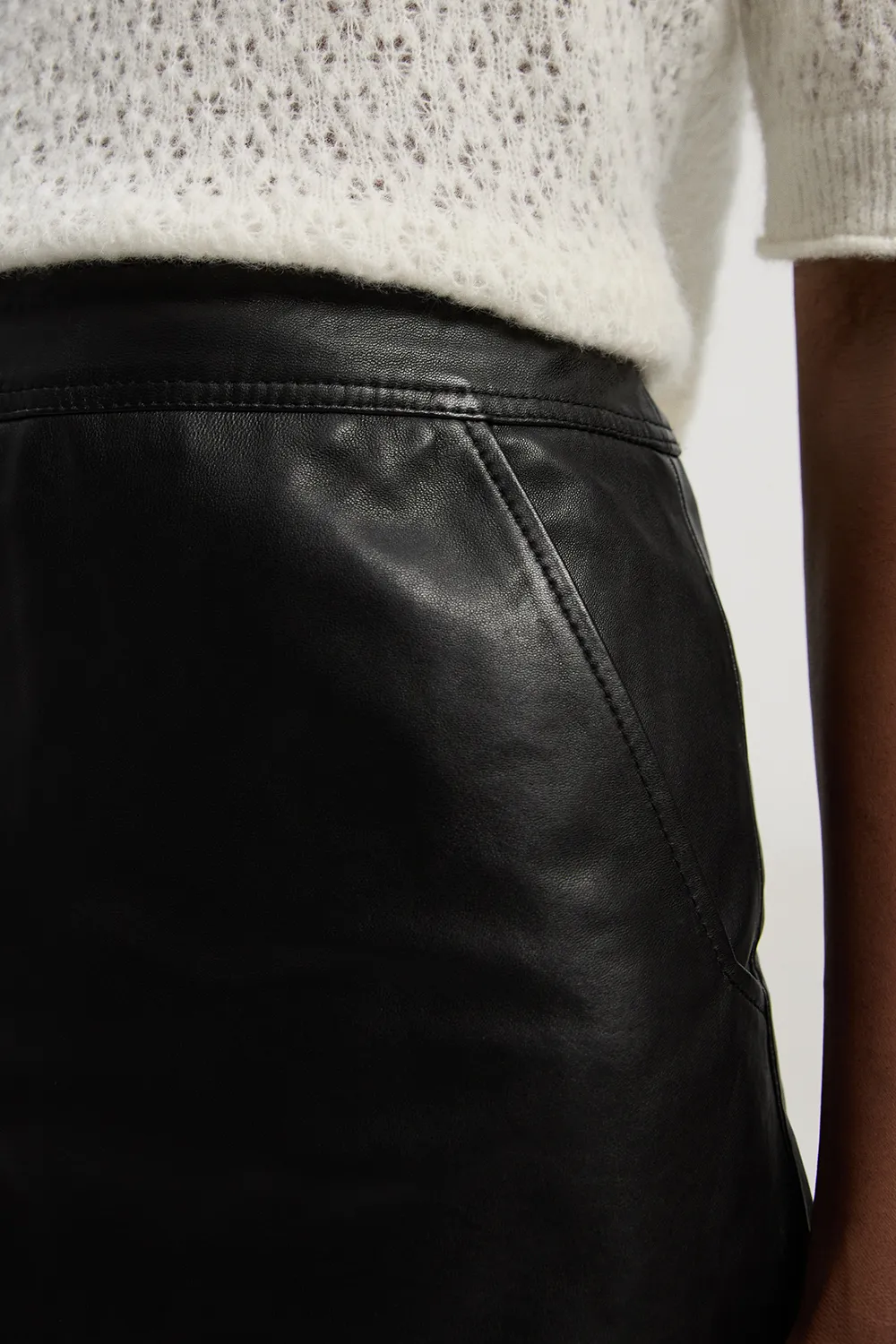 Leather Mini Skirt BKK27268