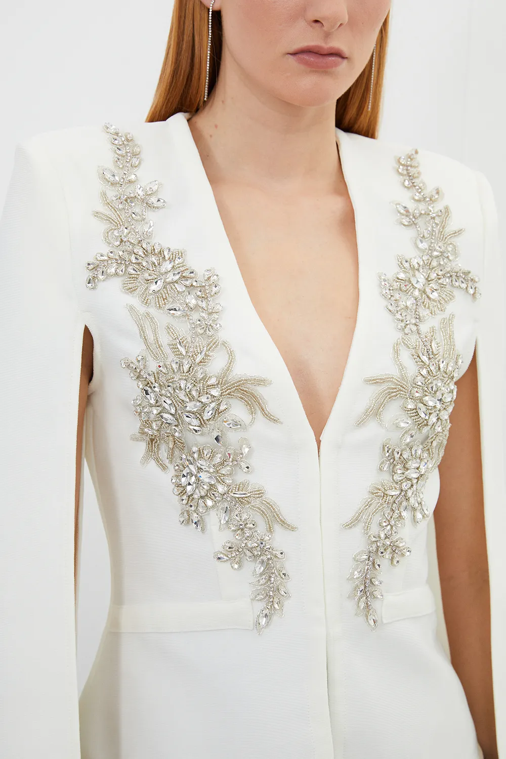 Bandage Form Fitting Cape Sleeve Embellished Jacket BKK27280 3 Bandage Form Fitting Cape Sleeve Embellished Jacket BKK27280