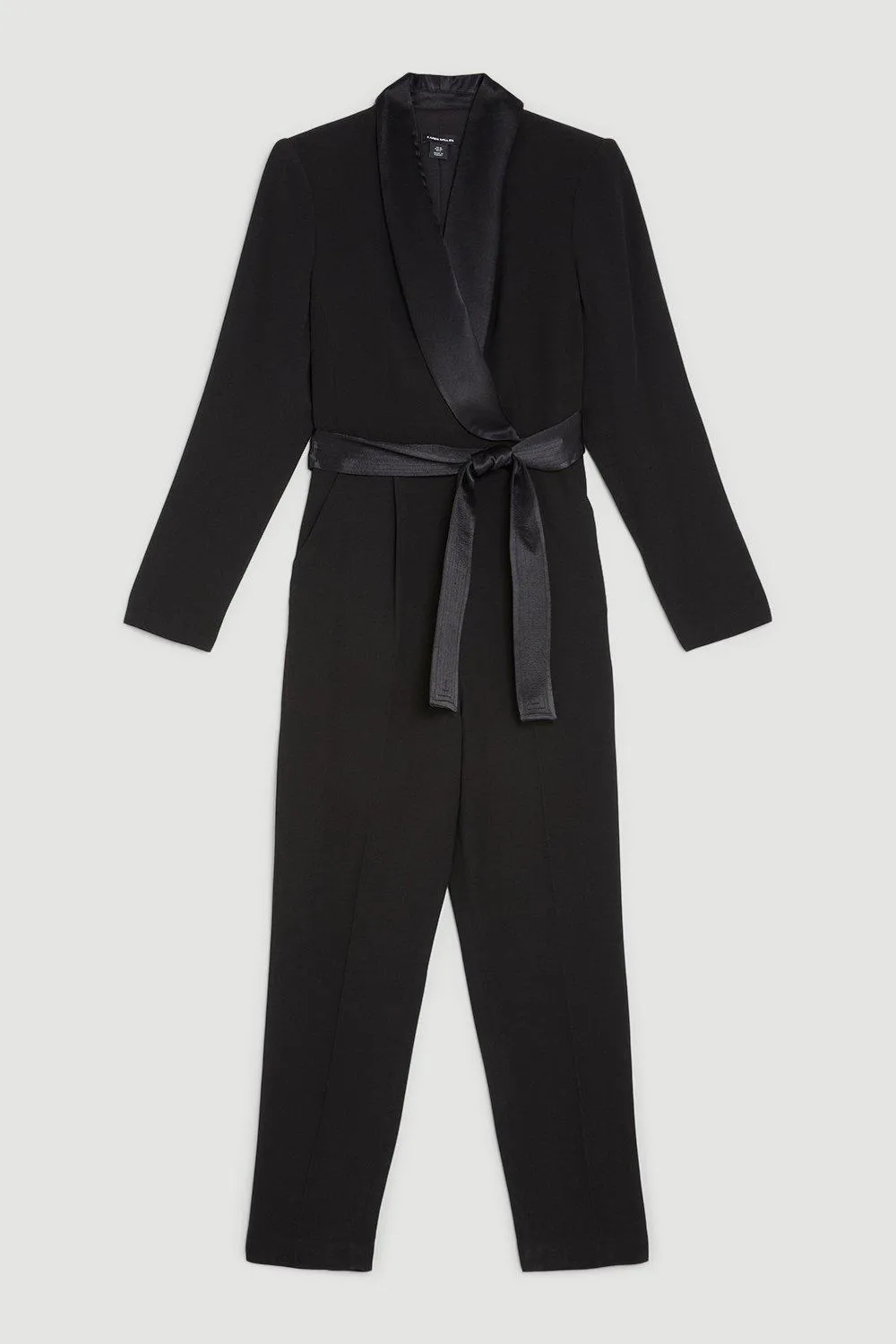 Tailored Tuxedo Wrap Jumpsuit AKK97959 4 Tailored Tuxedo Wrap Jumpsuit AKK97959