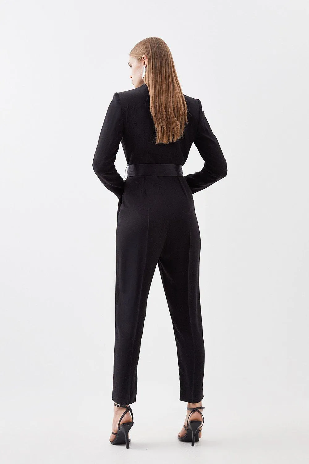 Tailored Tuxedo Wrap Jumpsuit AKK97959 5 Tailored Tuxedo Wrap Jumpsuit AKK97959